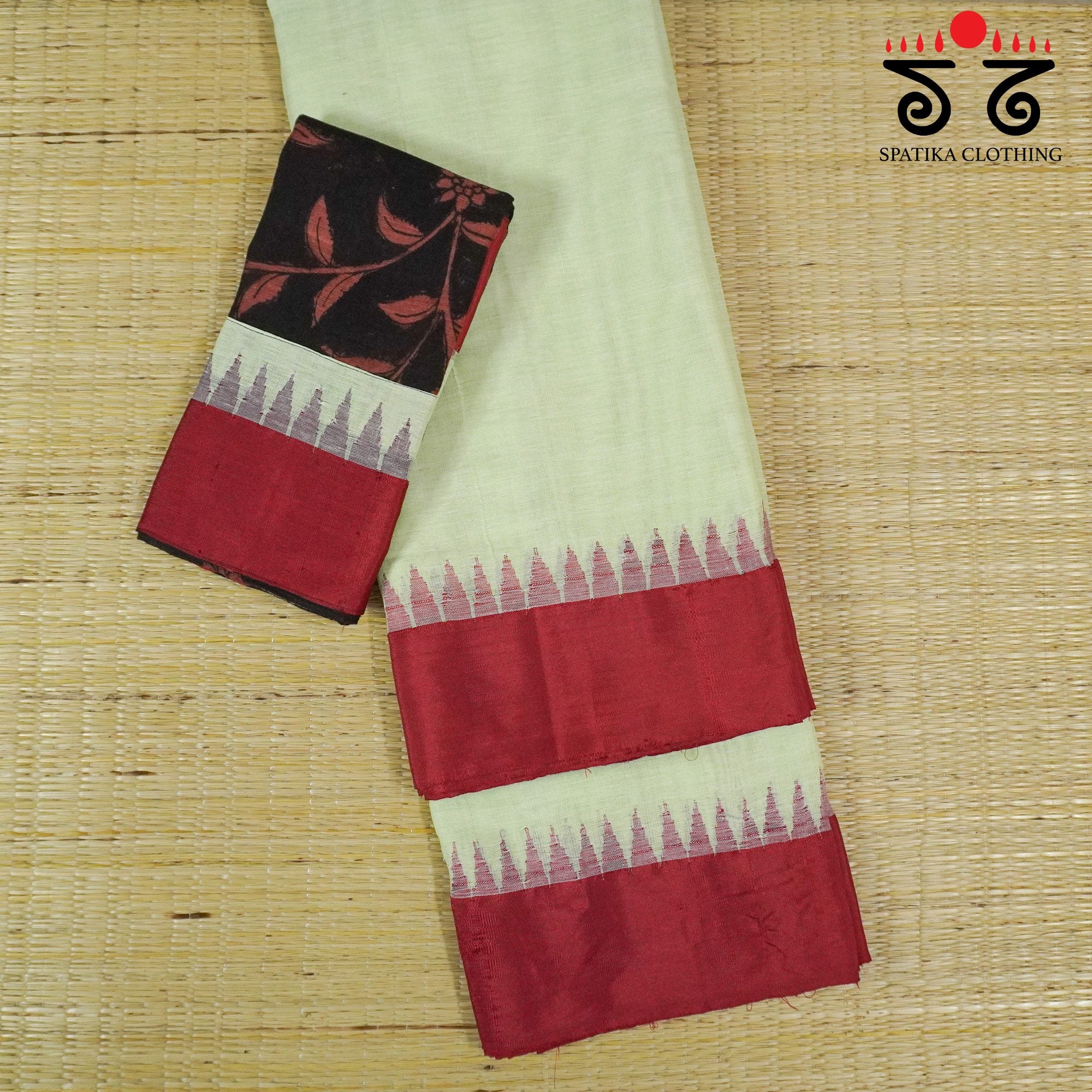 Ponduru Handspun Saree - Pen-Kalamkari Blouse