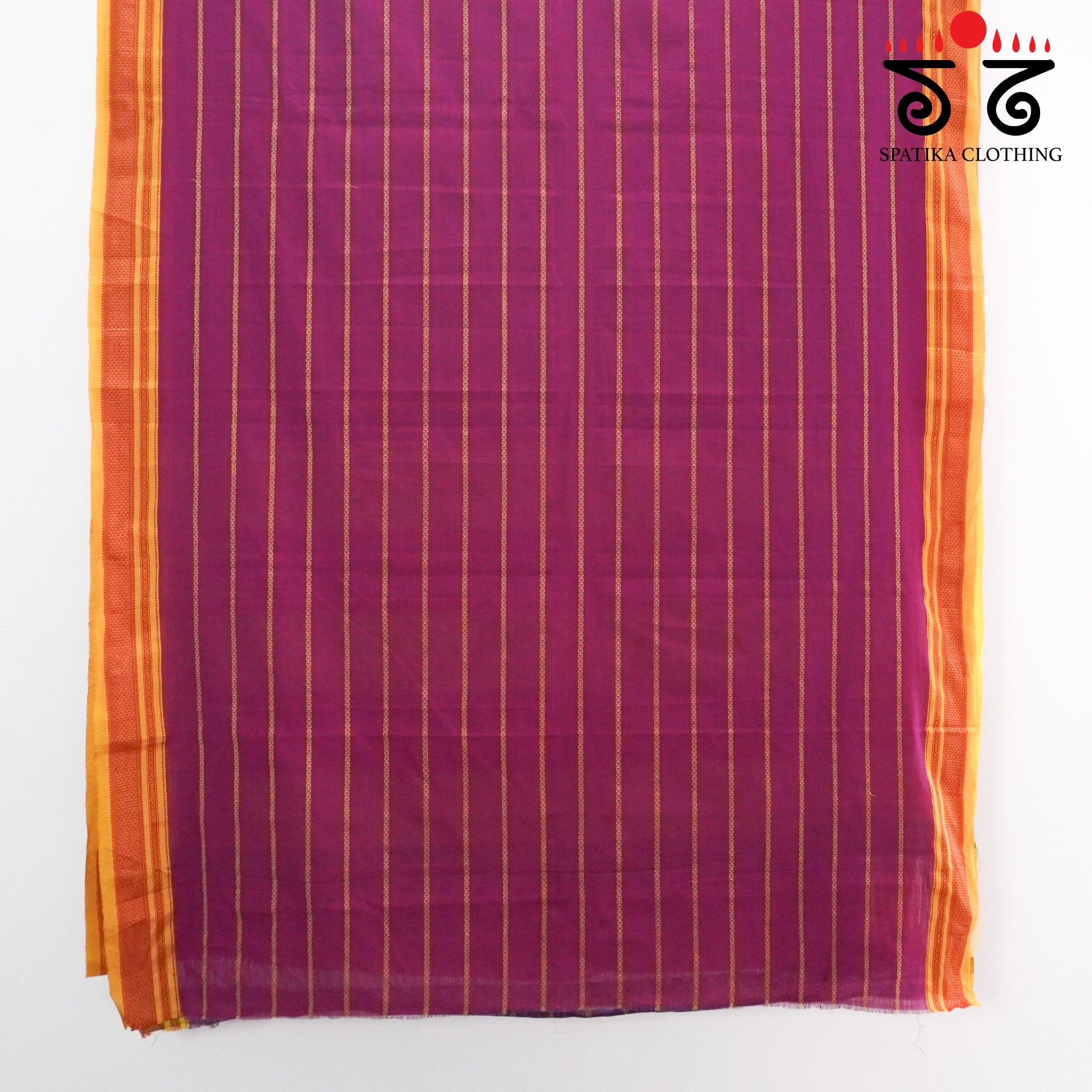 Magenta Ilkal Handwoven Cotton Saree - Silk Pallu