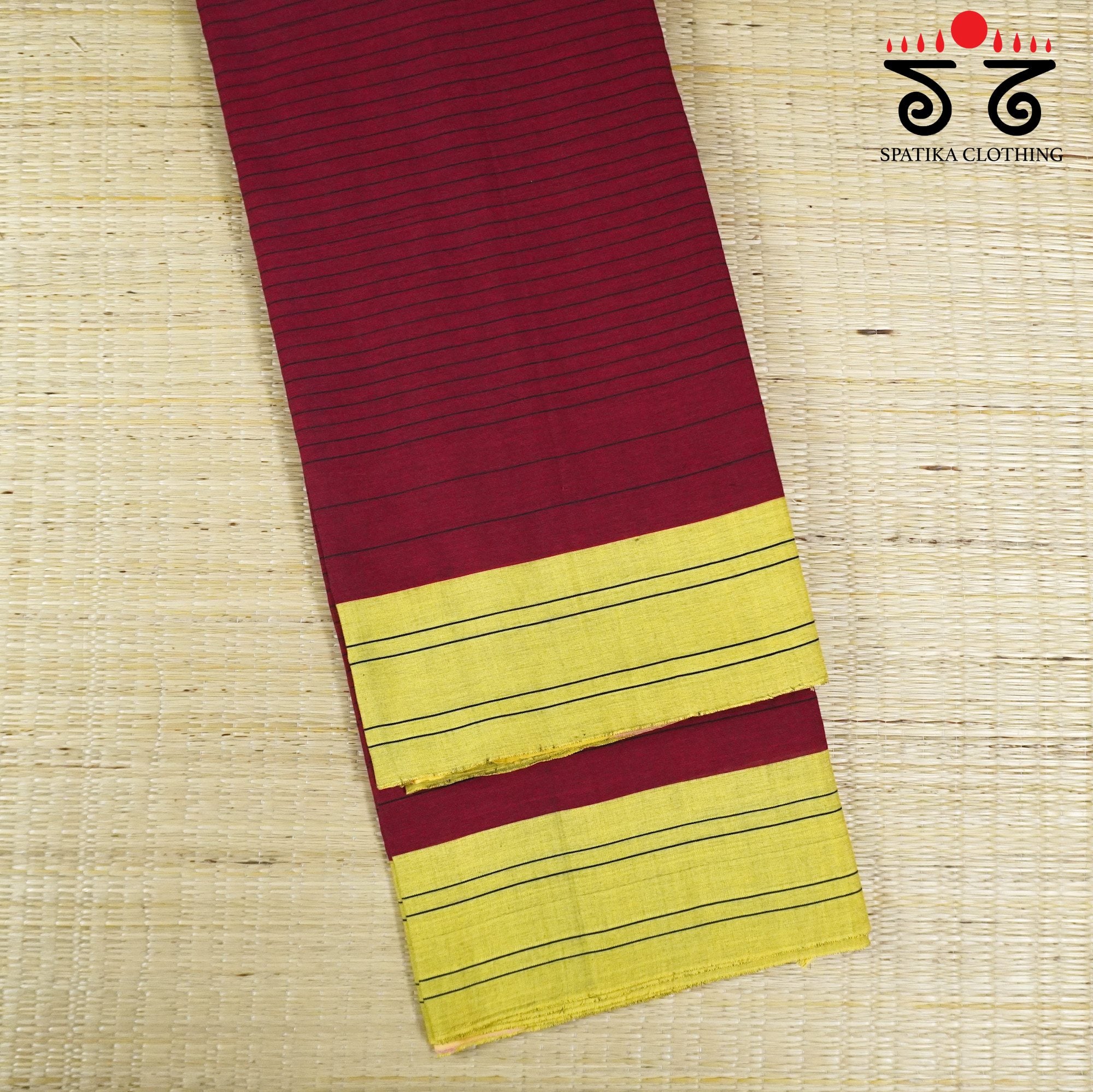 Red Ilkal Handwoven Cotton Saree - Special Edition