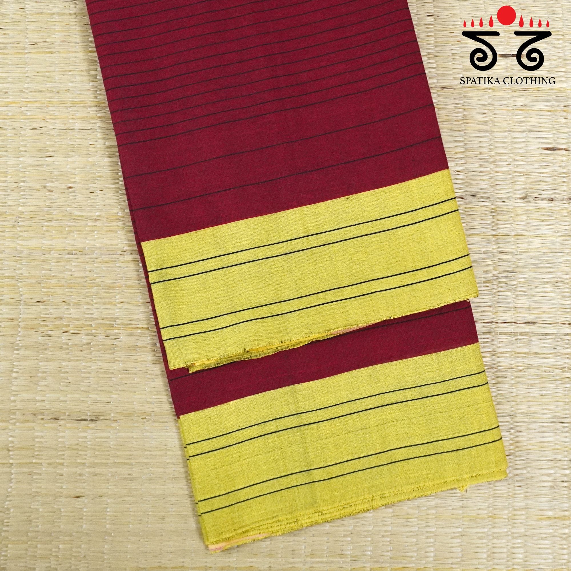 Red Ilkal Handwoven Cotton Saree - Special Edition