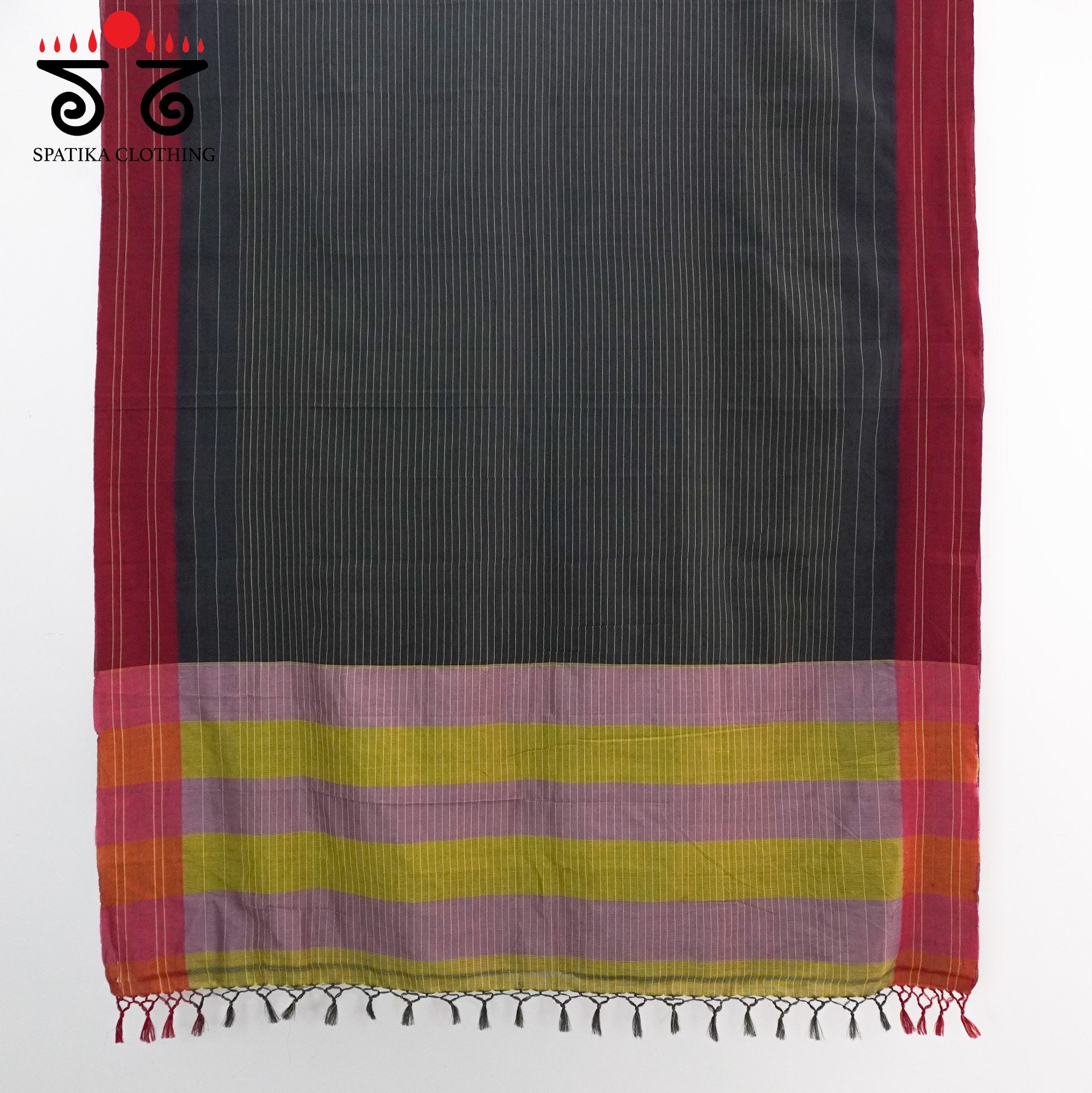Black Ilkal Handwoven Cotton Saree - Special Edition