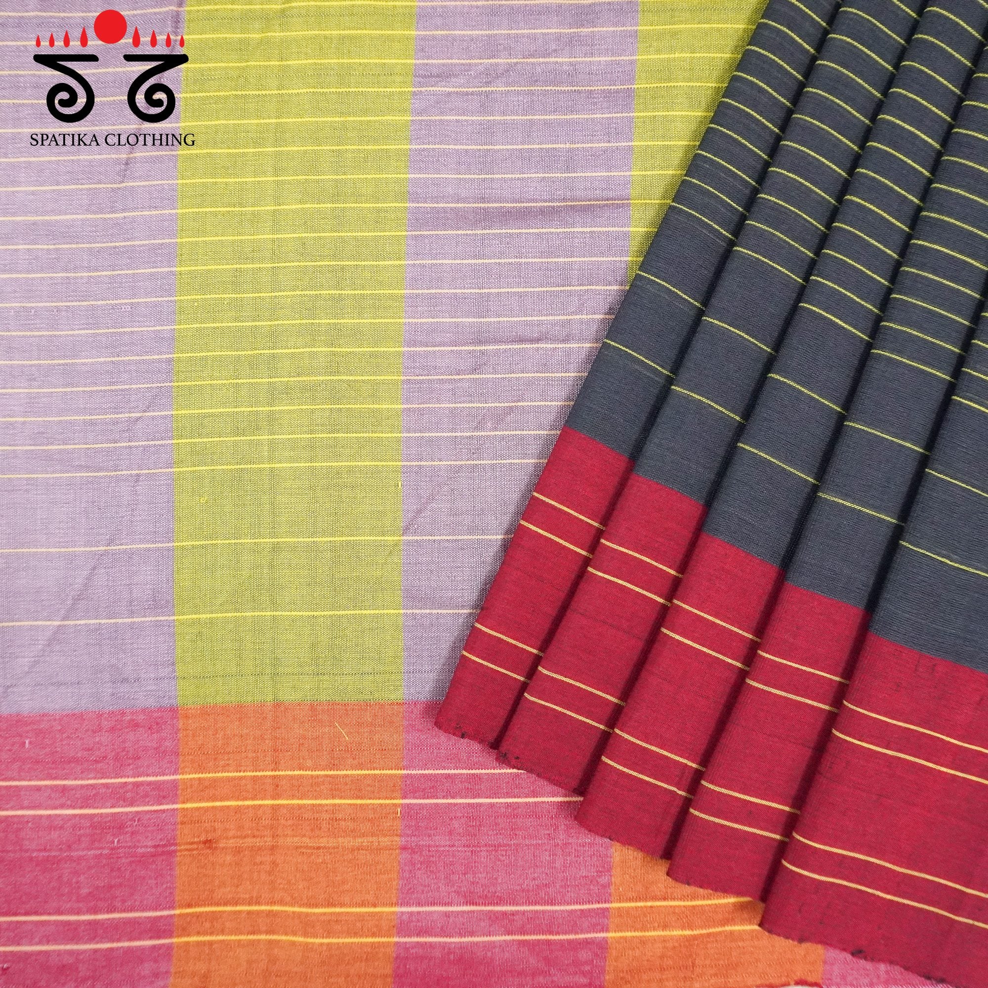 Black Ilkal Handwoven Cotton Saree - Special Edition