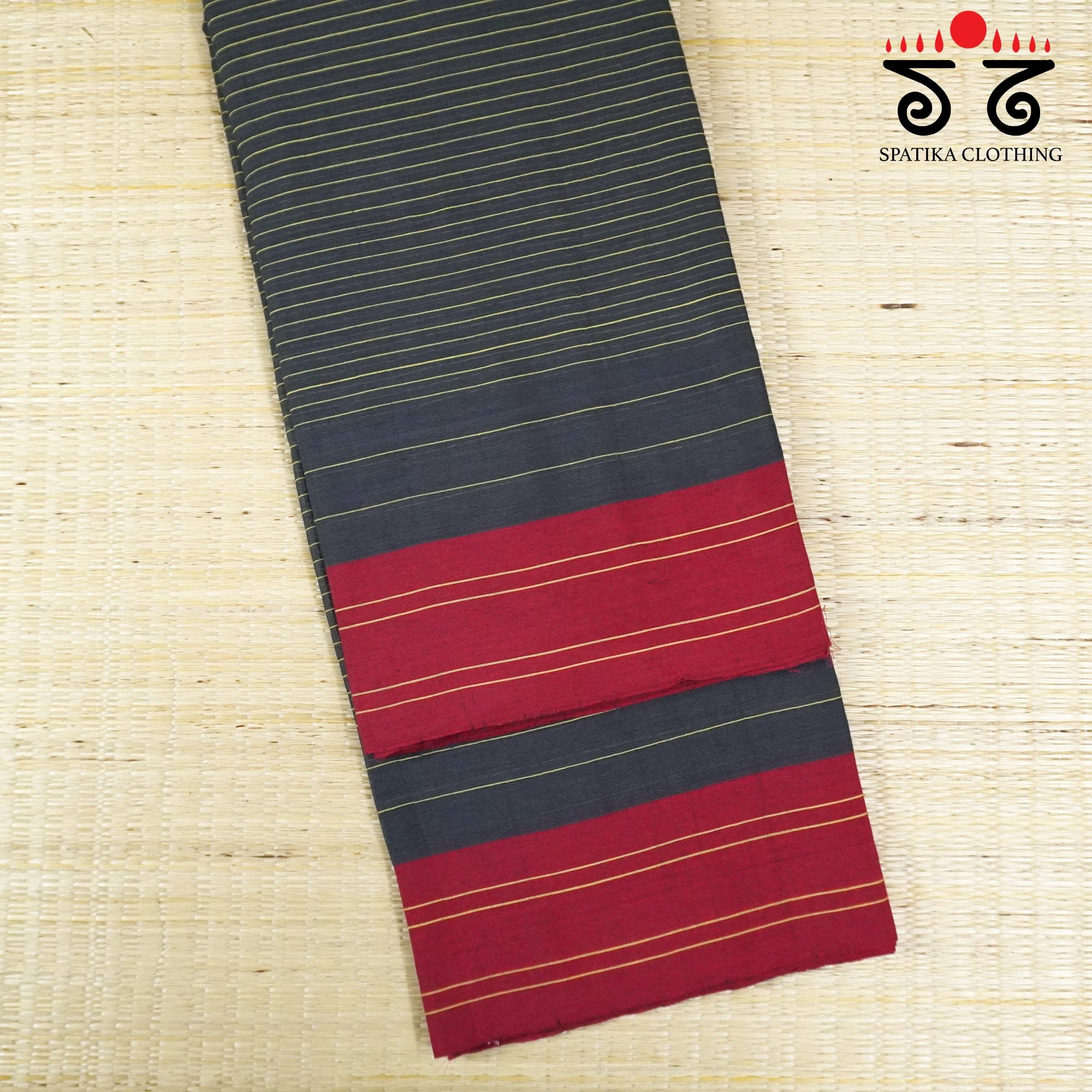 Black Ilkal Handwoven Cotton Saree - Special Edition