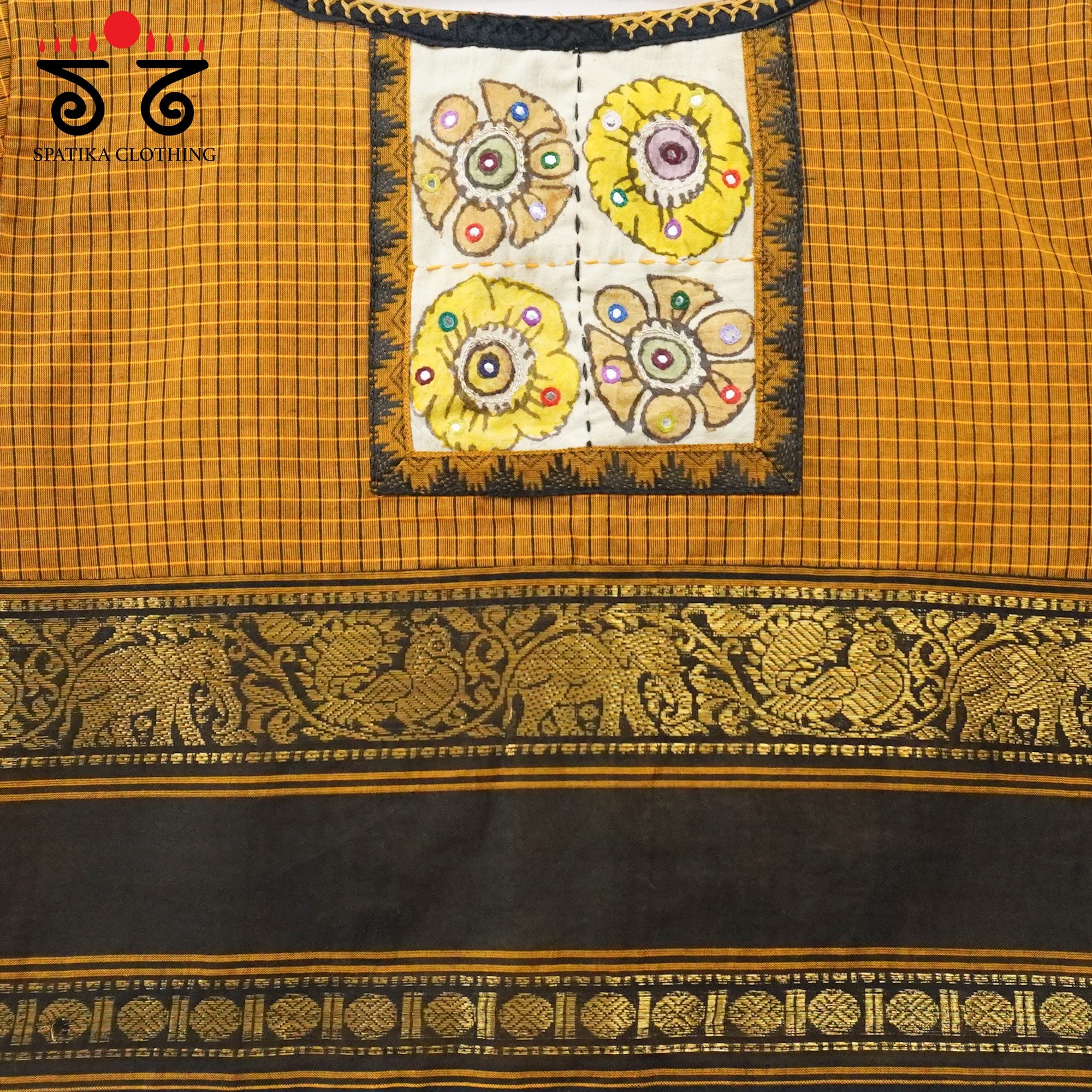 Mustard Yellow Chettinad - Pen Kalamkari Blouse