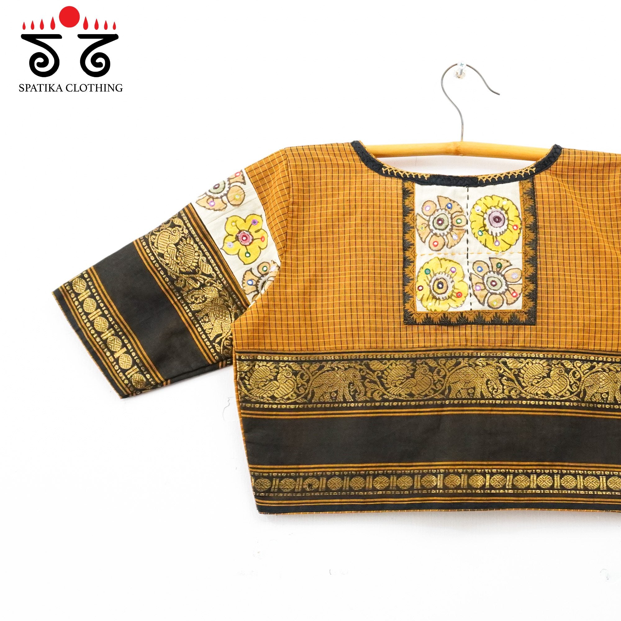 Mustard Yellow Chettinad - Pen Kalamkari Blouse