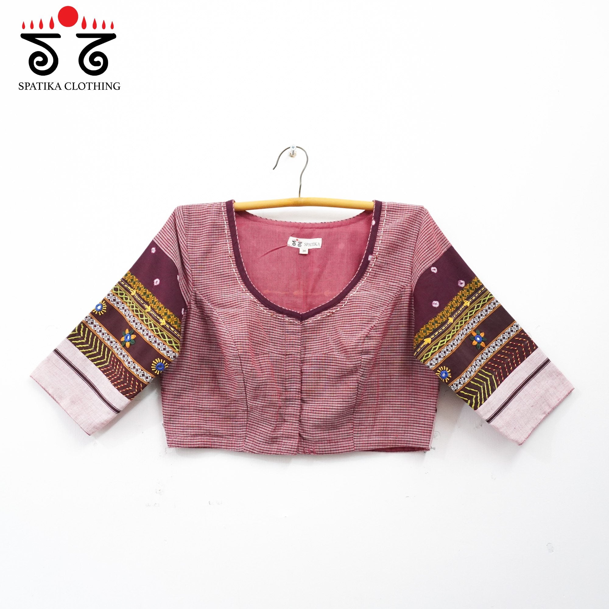 Maroon Lambani Bandhani Blouse