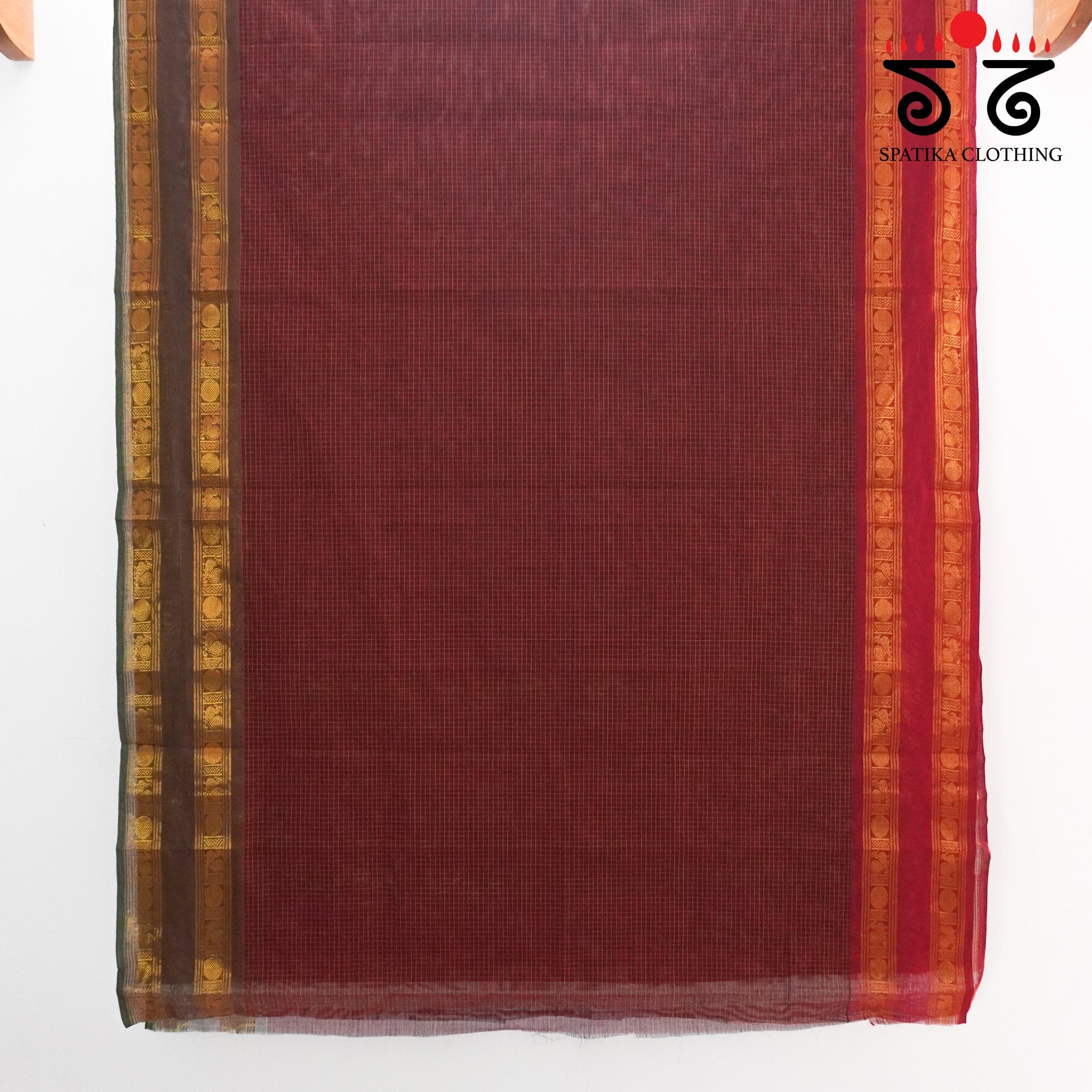 Maroon Chettinad Cotton Saree
