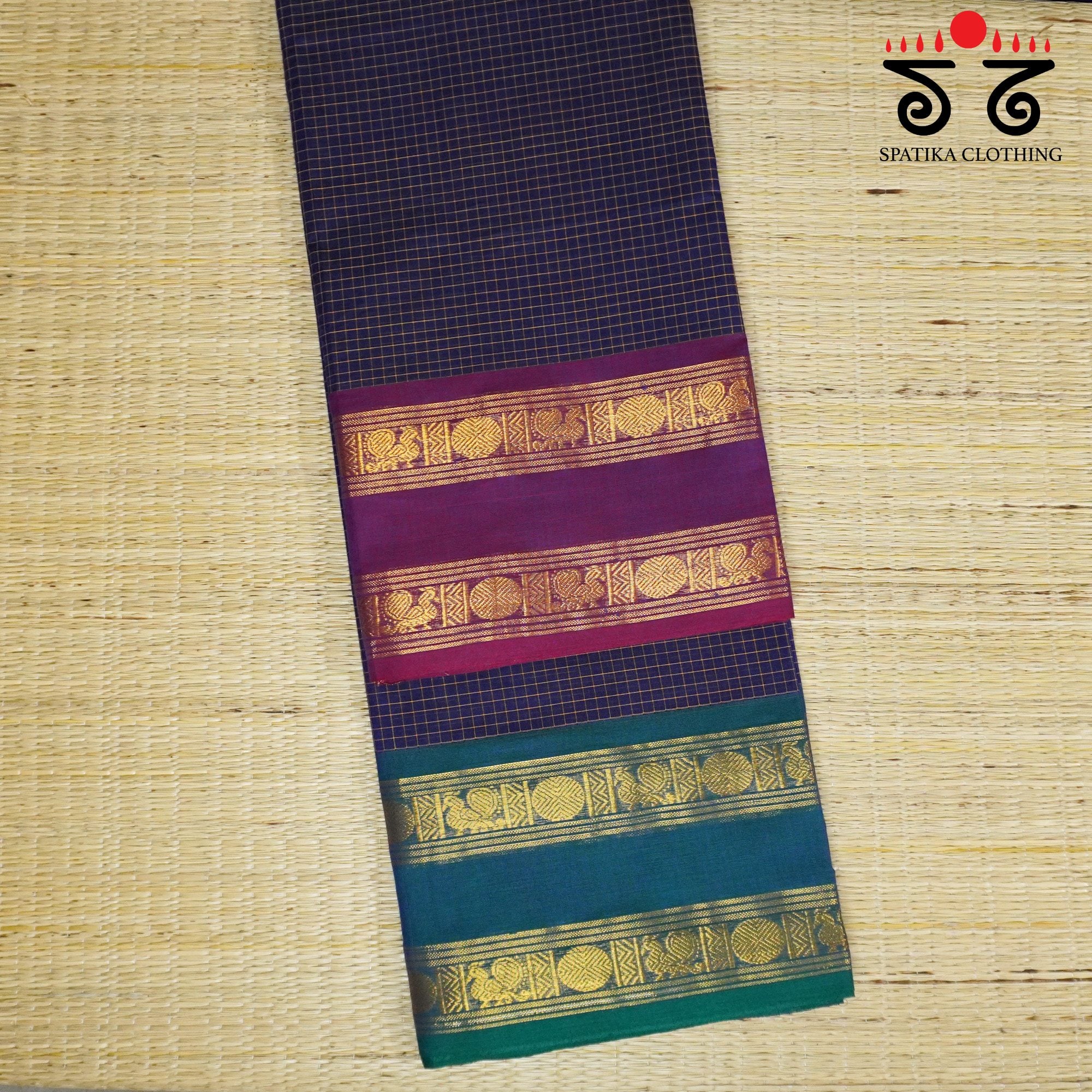 Blue Chettinad Cotton Saree