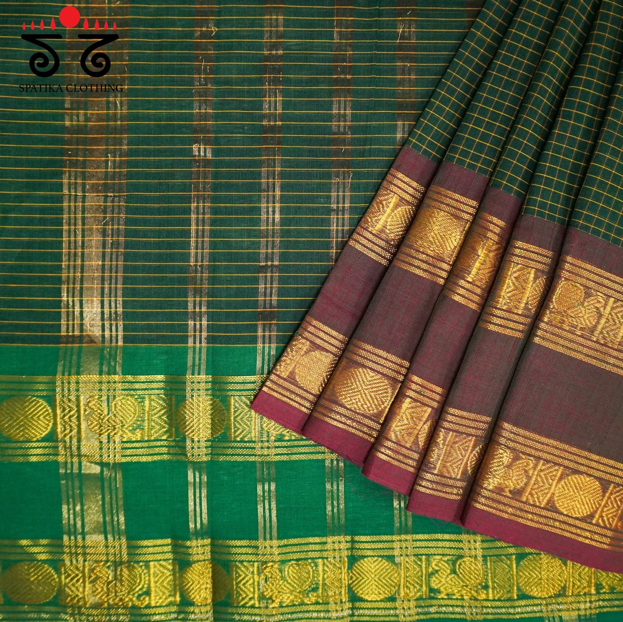 Green Chettinad Cotton Saree