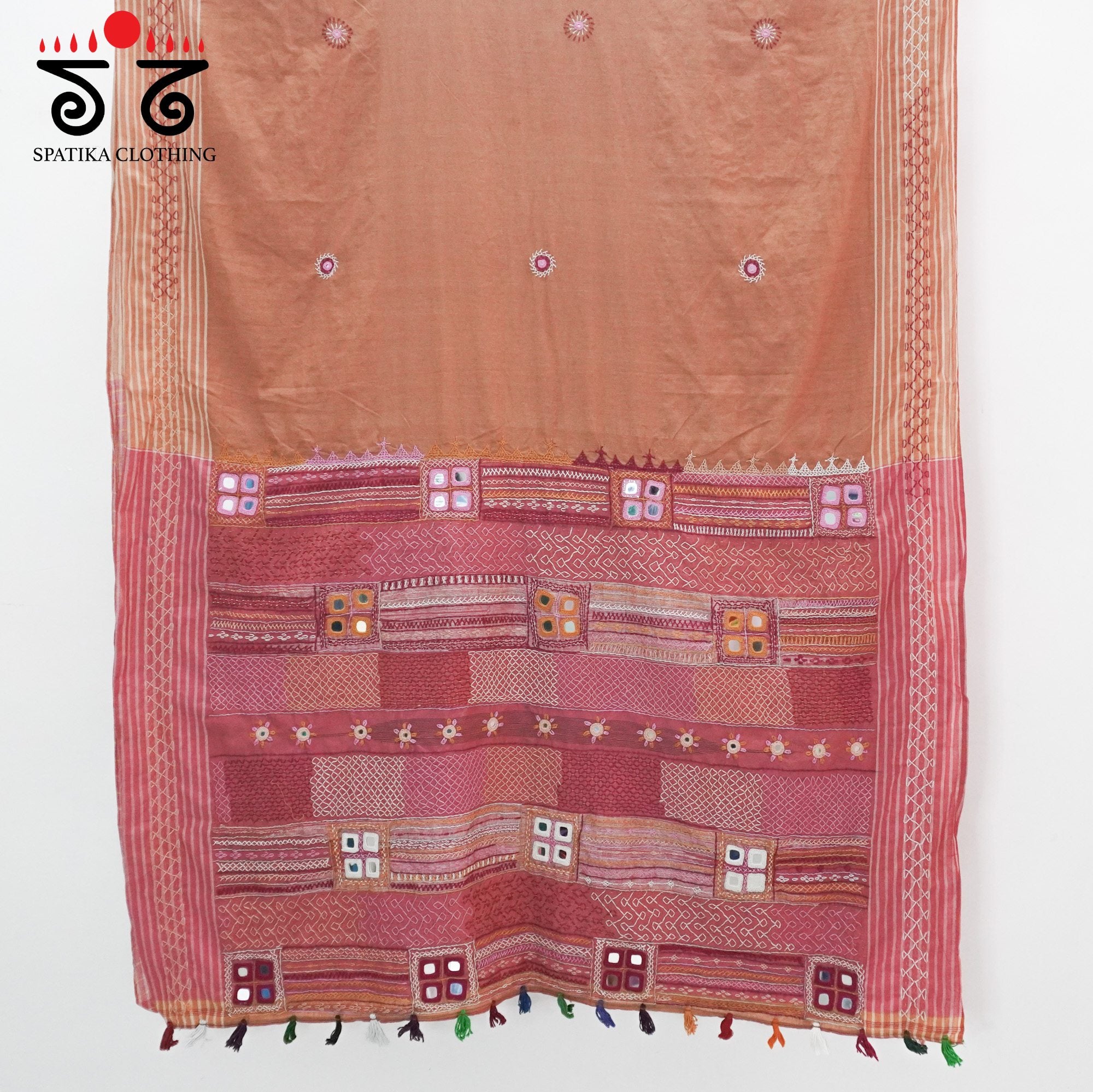 Ilkal Hand Embroidered Cotton Saree