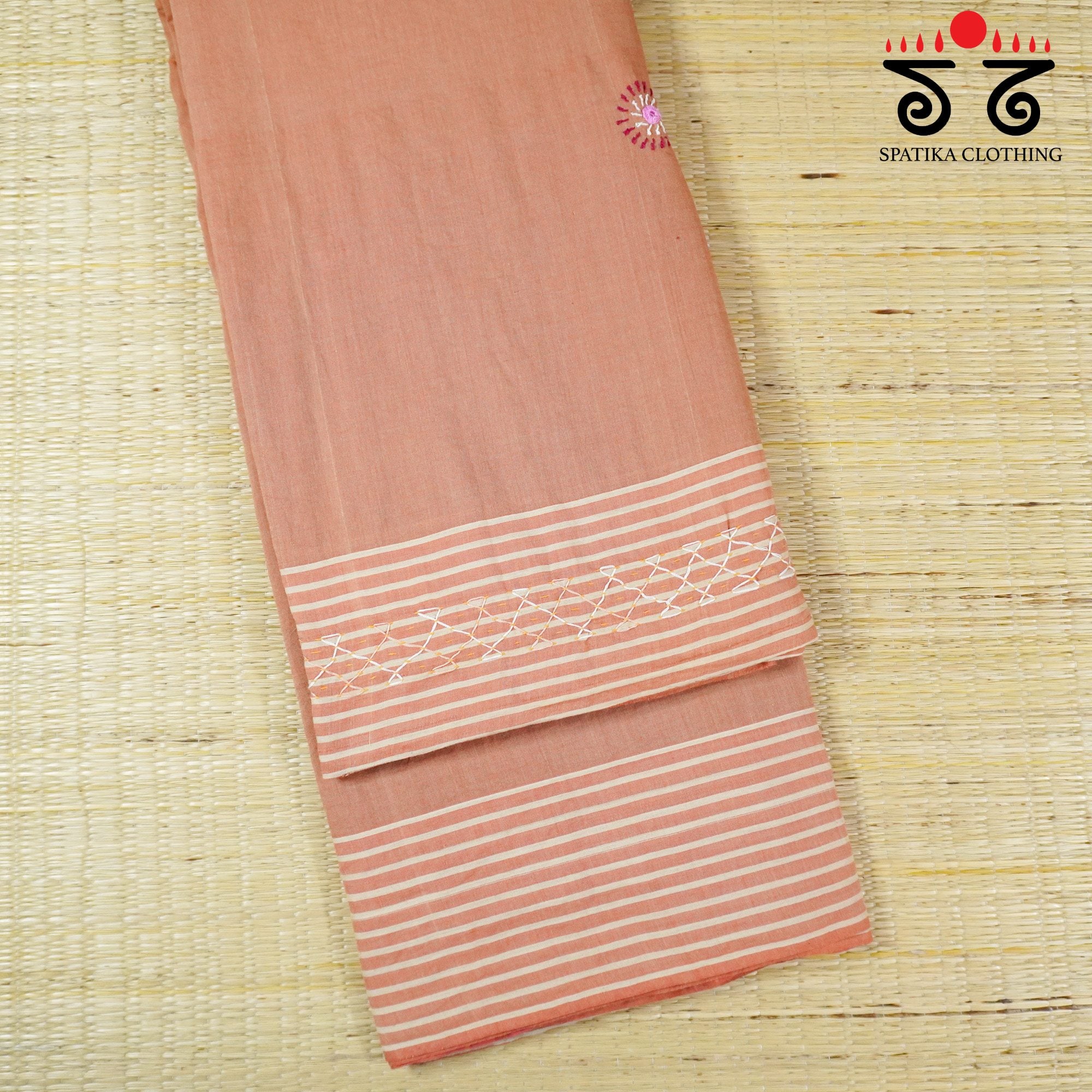 Ilkal Hand Embroidered Cotton Saree