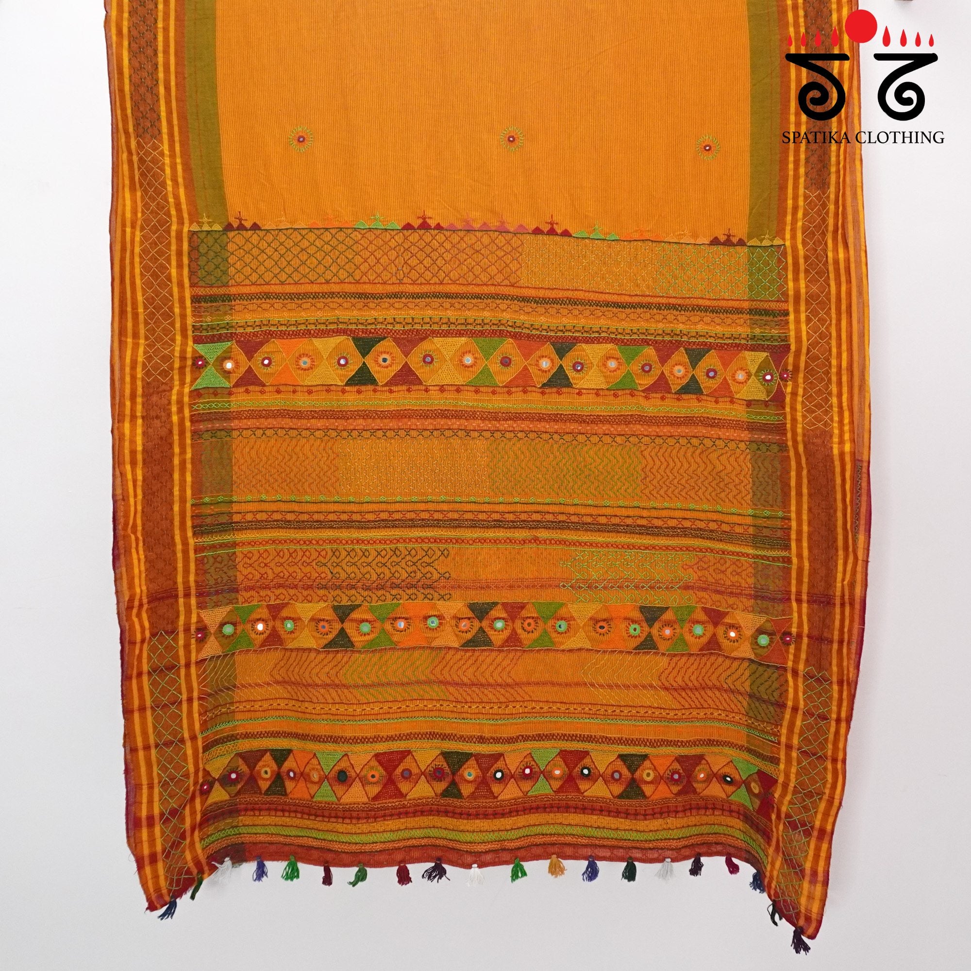 Sudha Kaddi Hand Embroidered Cotton Saree