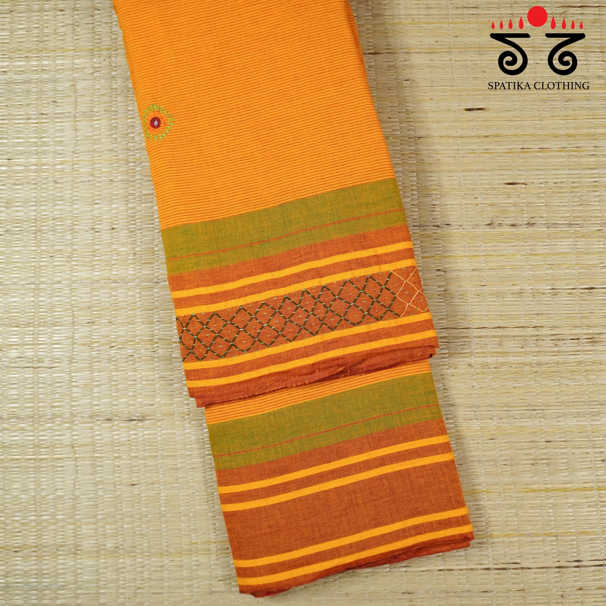 Sudha Kaddi Hand Embroidered Cotton Saree