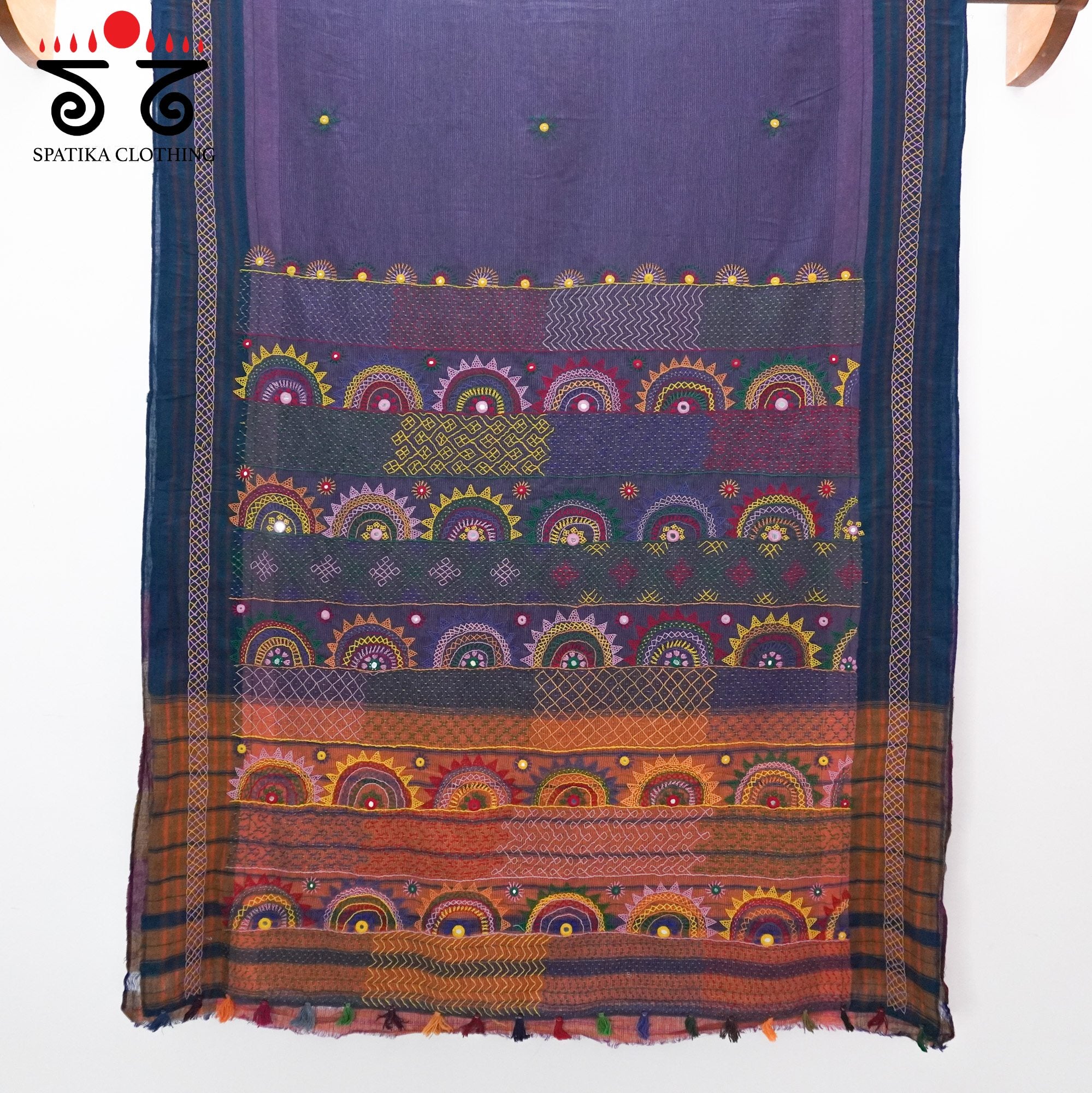 Sudha Kaddi Hand Embroidered Cotton Saree