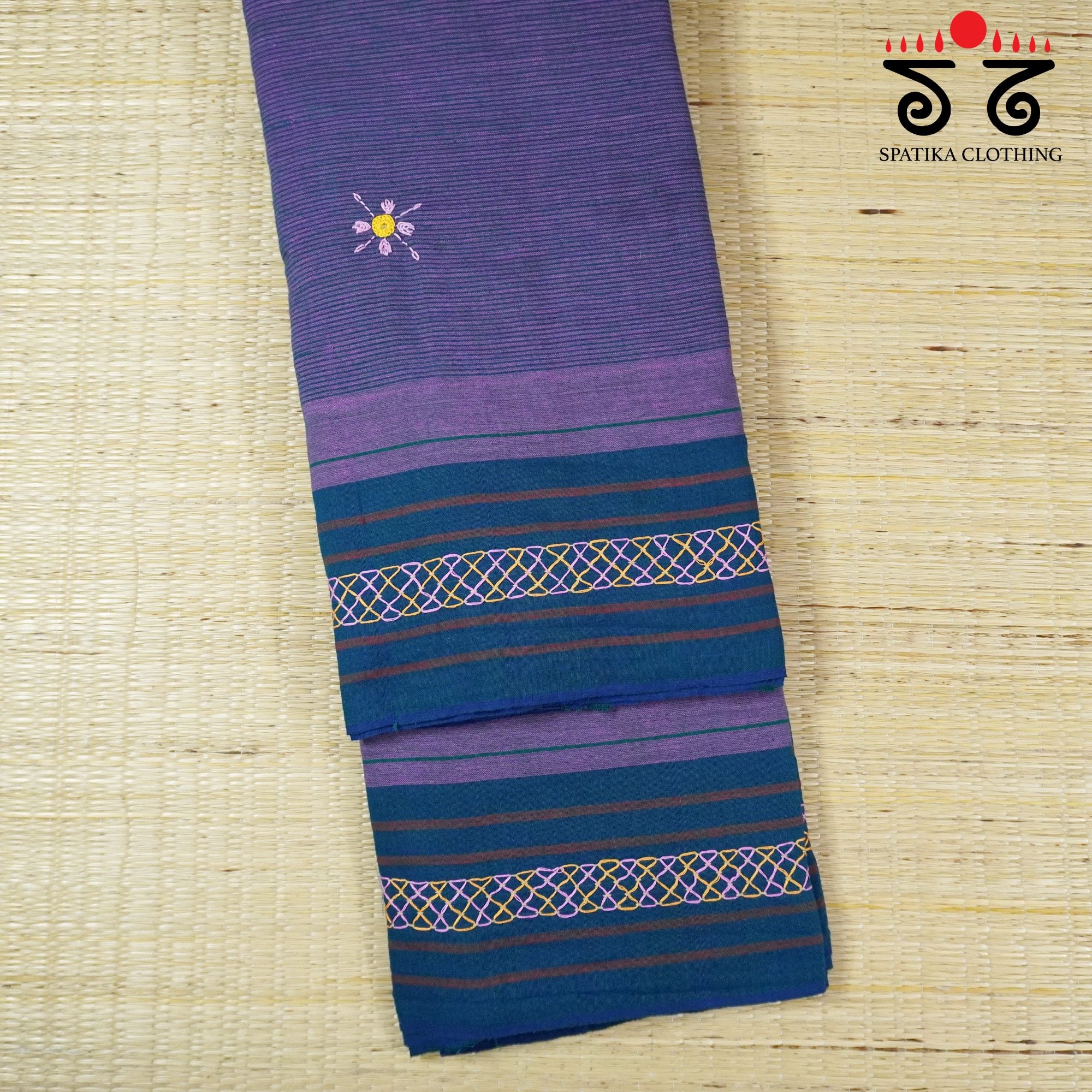 Sudha Kaddi Hand Embroidered Cotton Saree