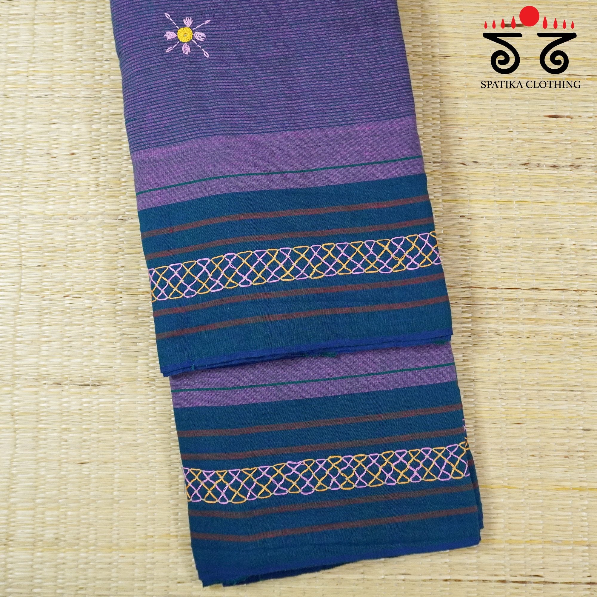 Sudha Kaddi Hand Embroidered Cotton Saree