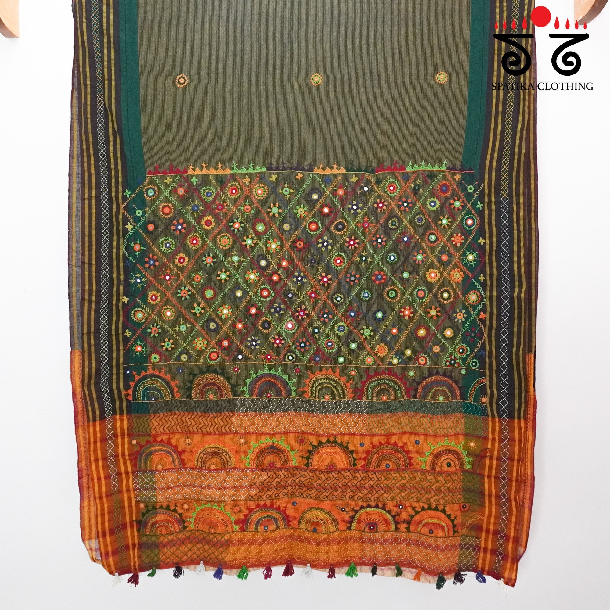 Sudha Kaddi Hand Embroidered Cotton Saree