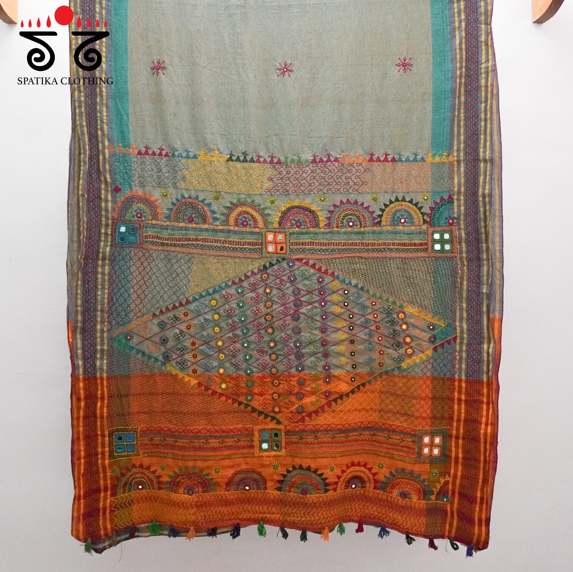 Sudha Kaddi Hand Embroidered Cotton Saree