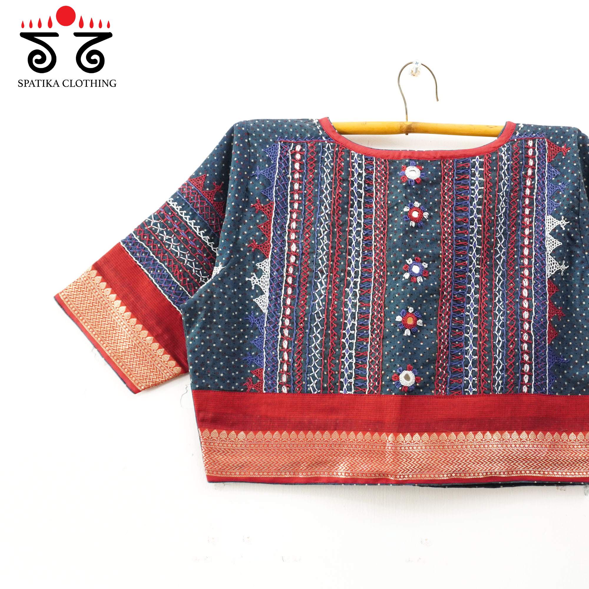 Blue Kashi - Festive Lambani Blouse