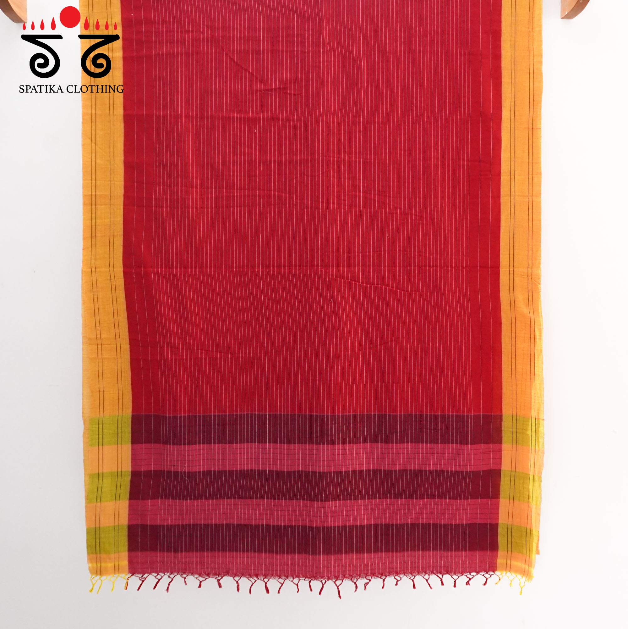 Red Ilkal Handwoven Cotton Saree - Special Edition