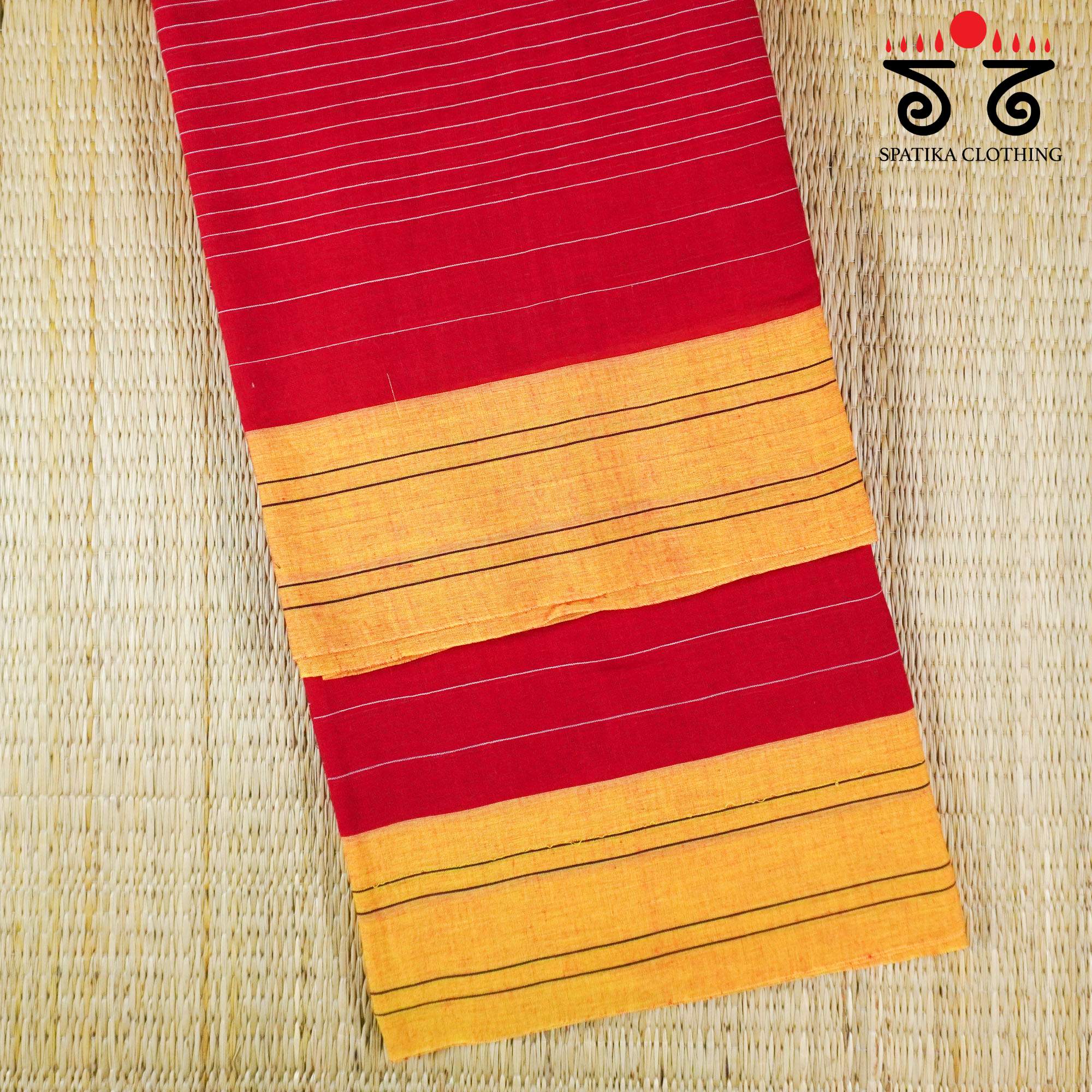 Red Ilkal Handwoven Cotton Saree - Special Edition