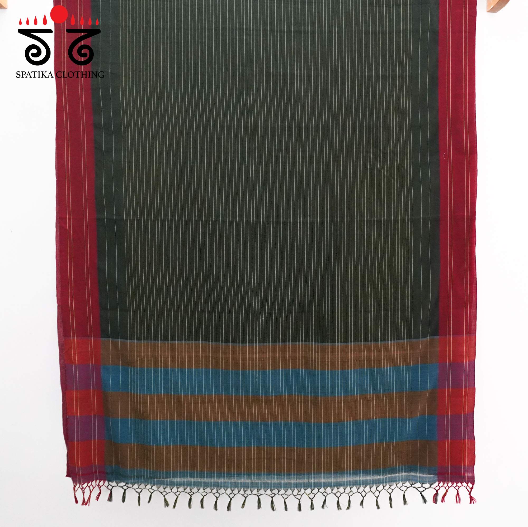 Dark Green Ilkal Handwoven Cotton Saree - Special Edition
