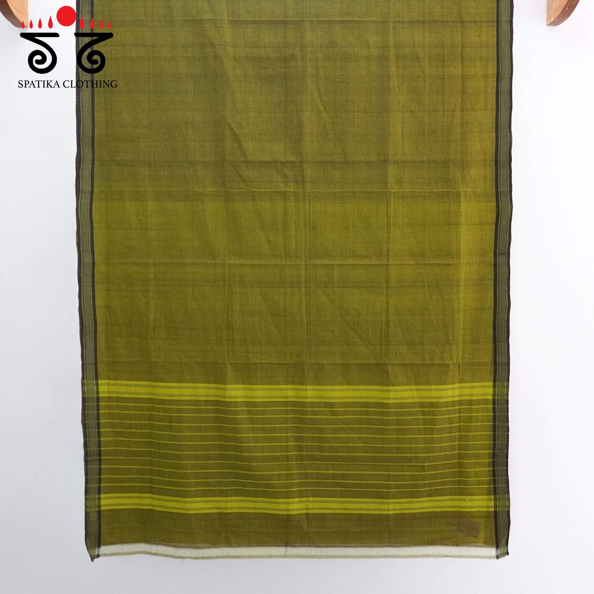 Green Andhra Handwoven Cotton Saree