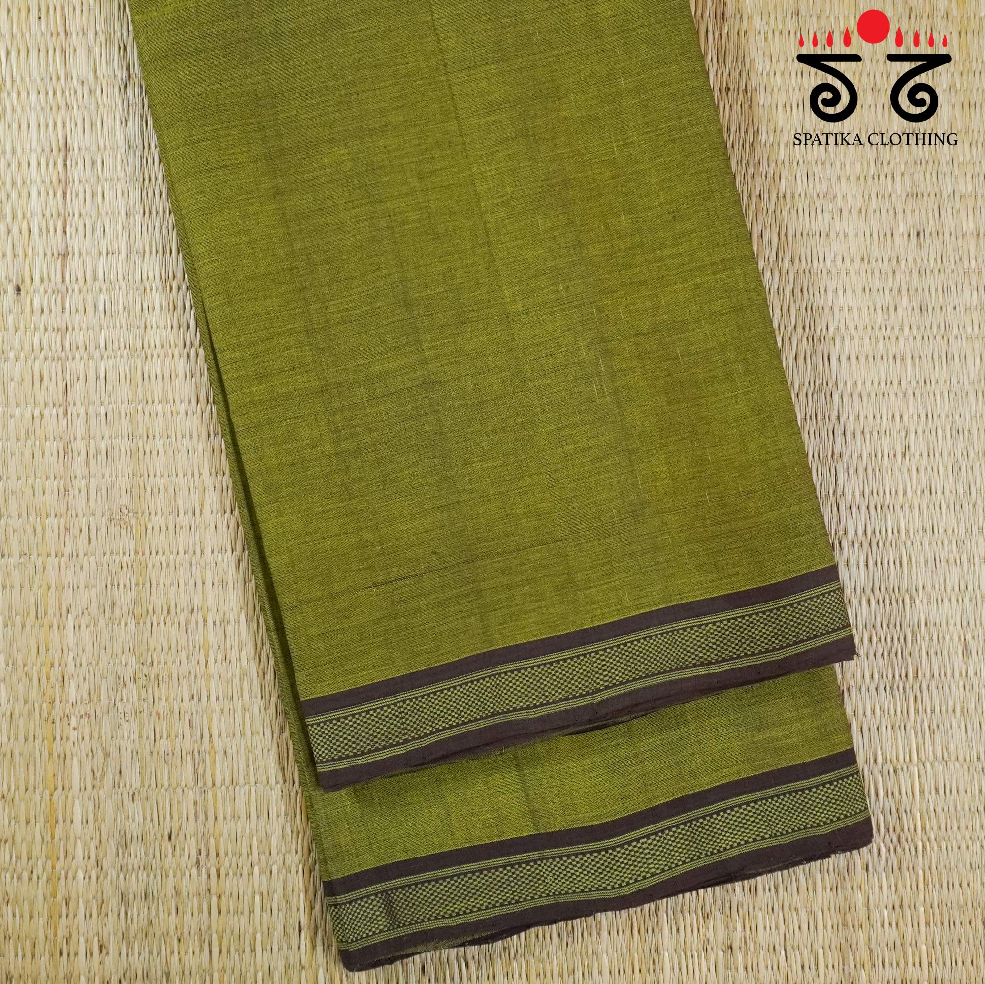 Green Andhra Handwoven Cotton Saree