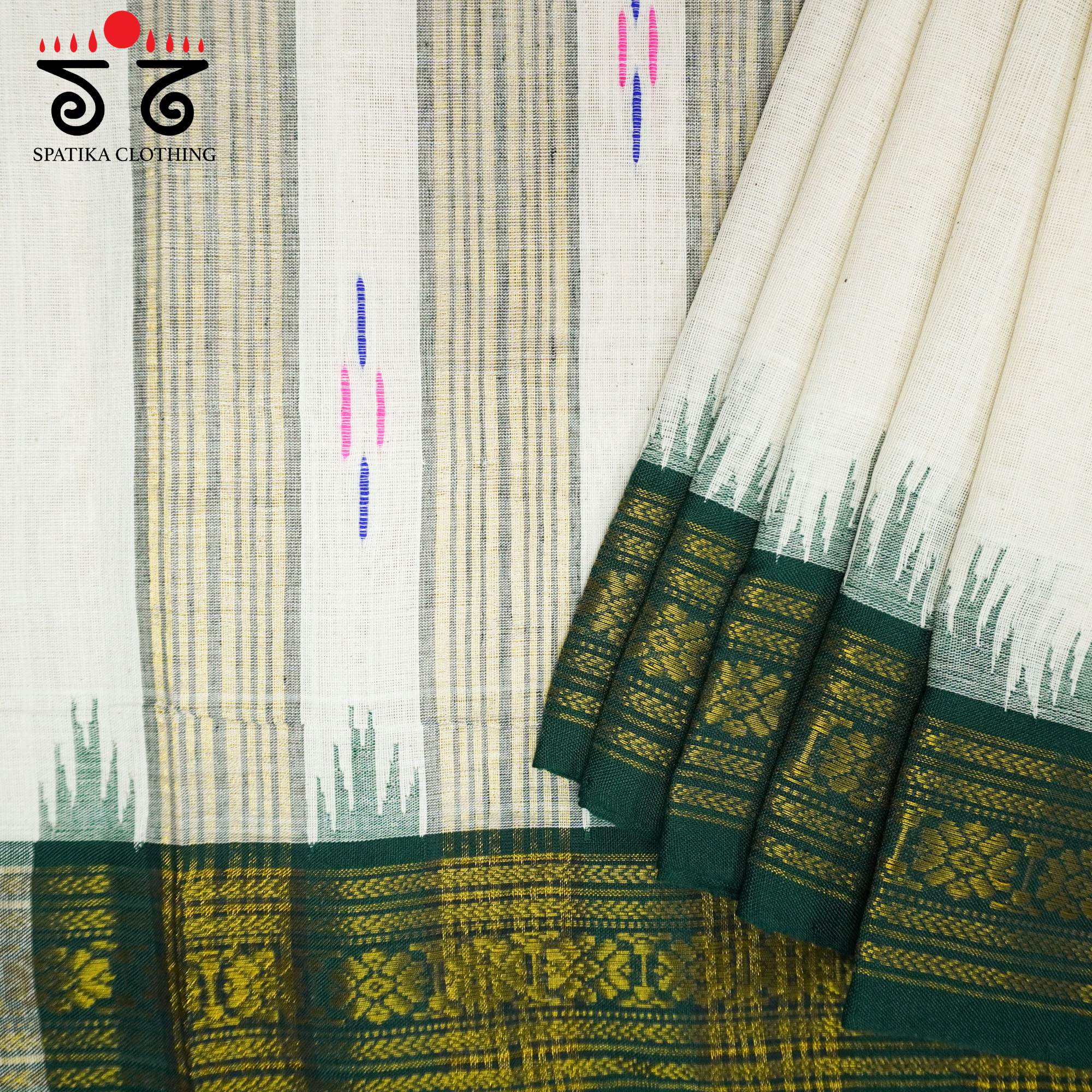 Ponduru Handspun Cotton Saree New!