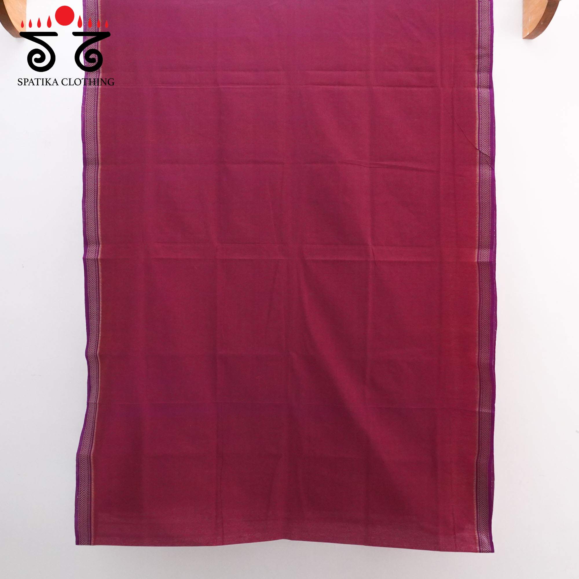 Magenta Andhra Handwoven Cotton Saree
