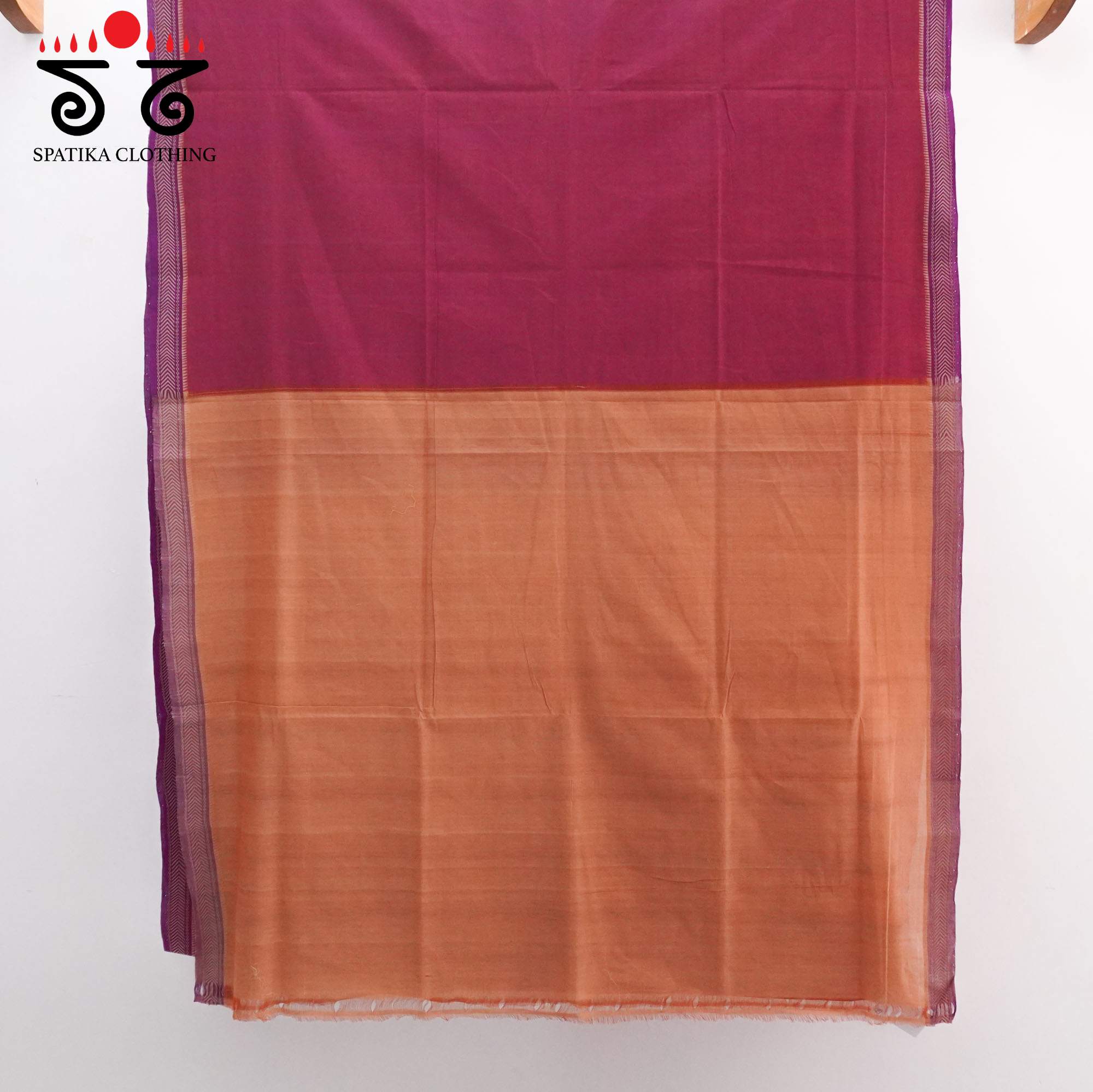 Magenta Andhra Handwoven Cotton Saree