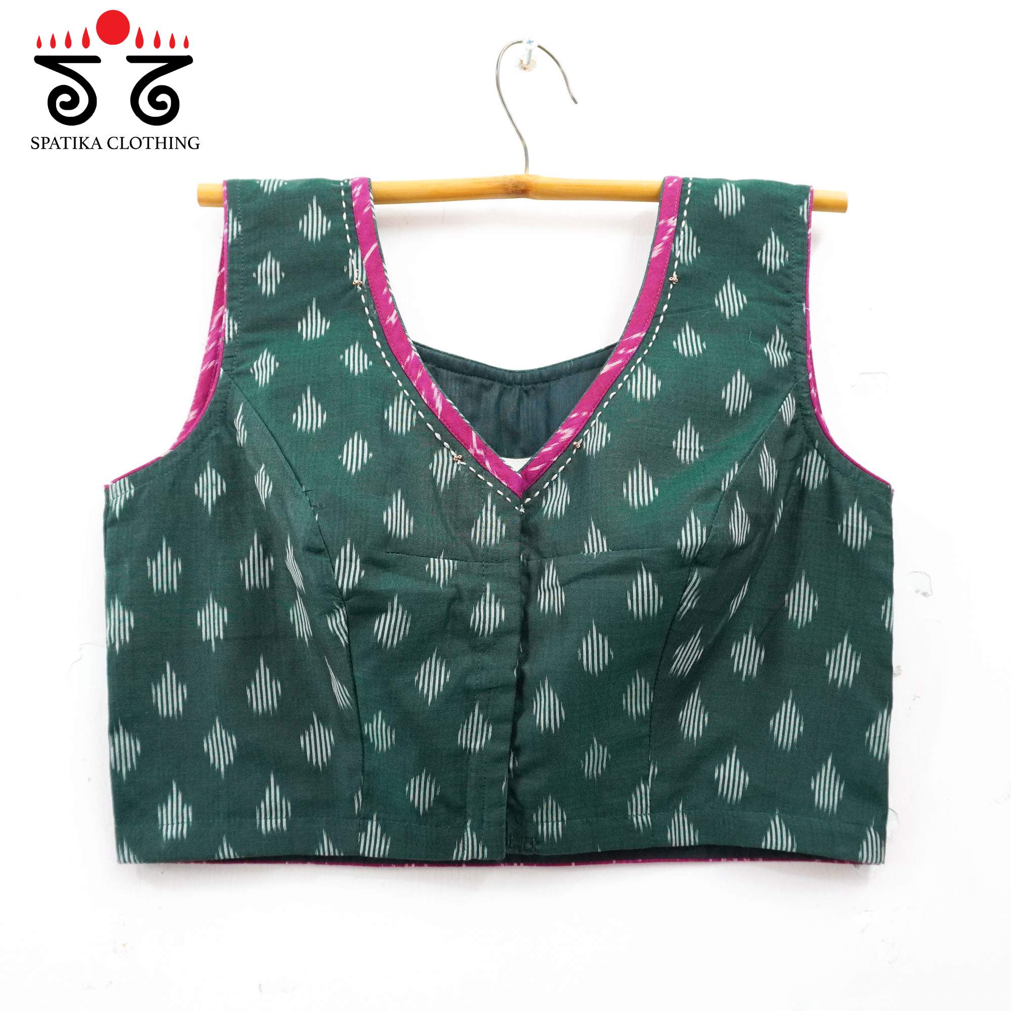 Lambani on Ikat sleeveless Blouse