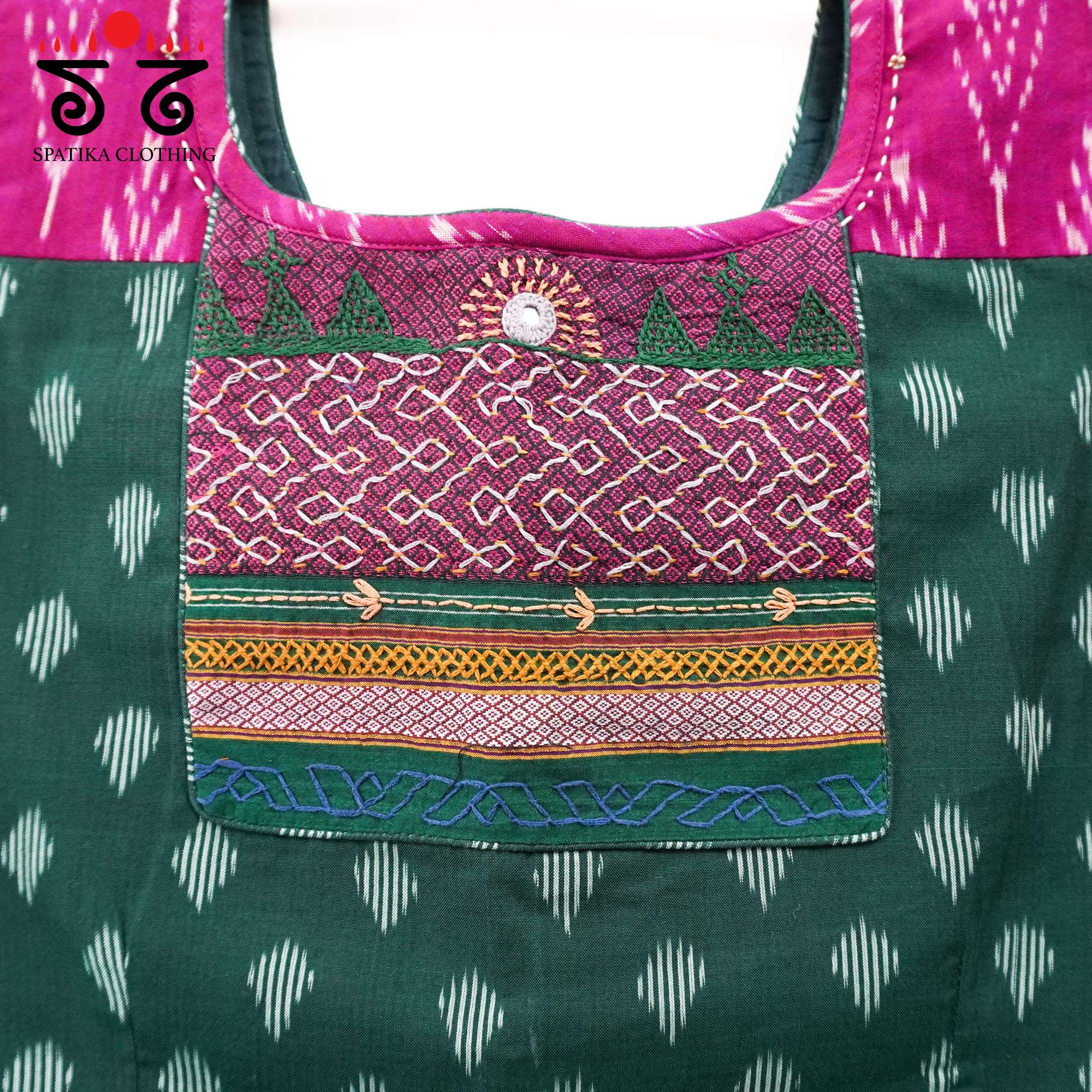 Lambani on Ikat sleeveless Blouse