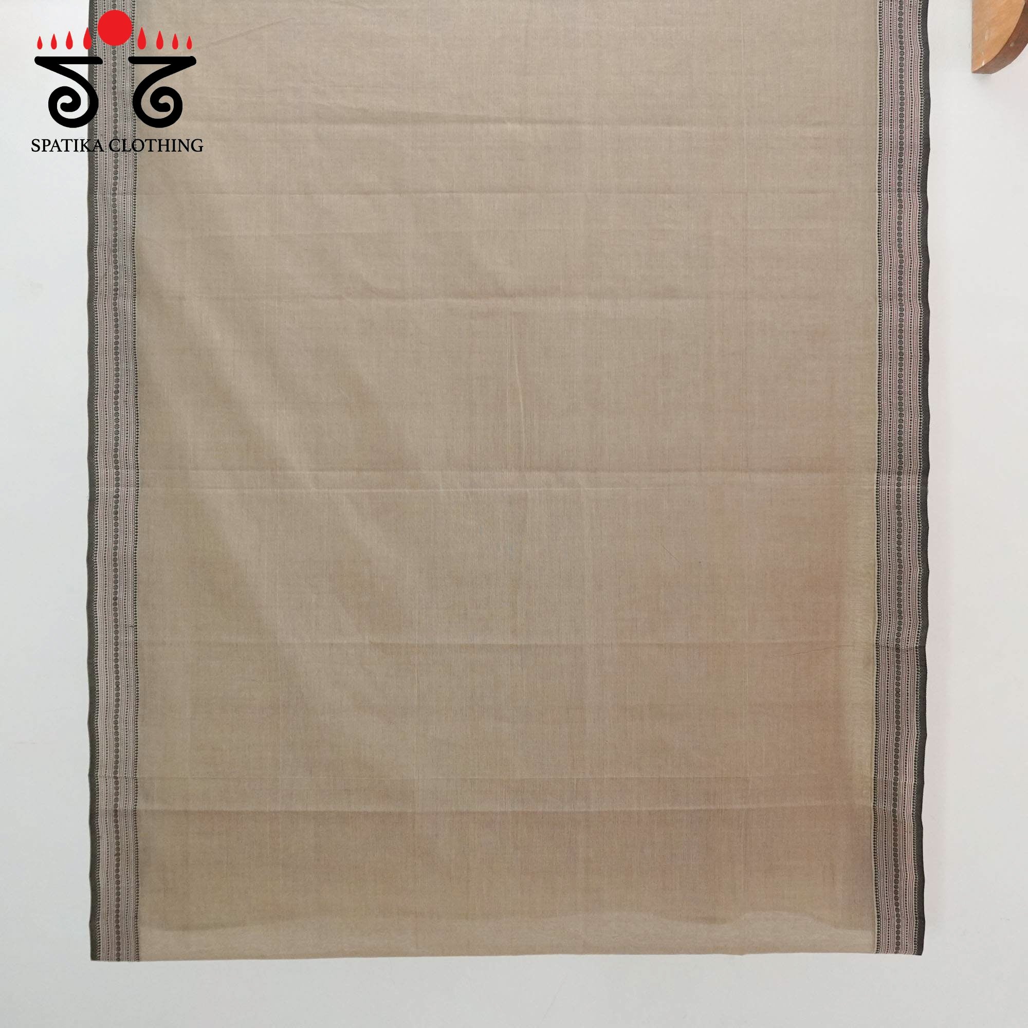 Beige Andhra Handwoven Cotton Saree With Special Blouse