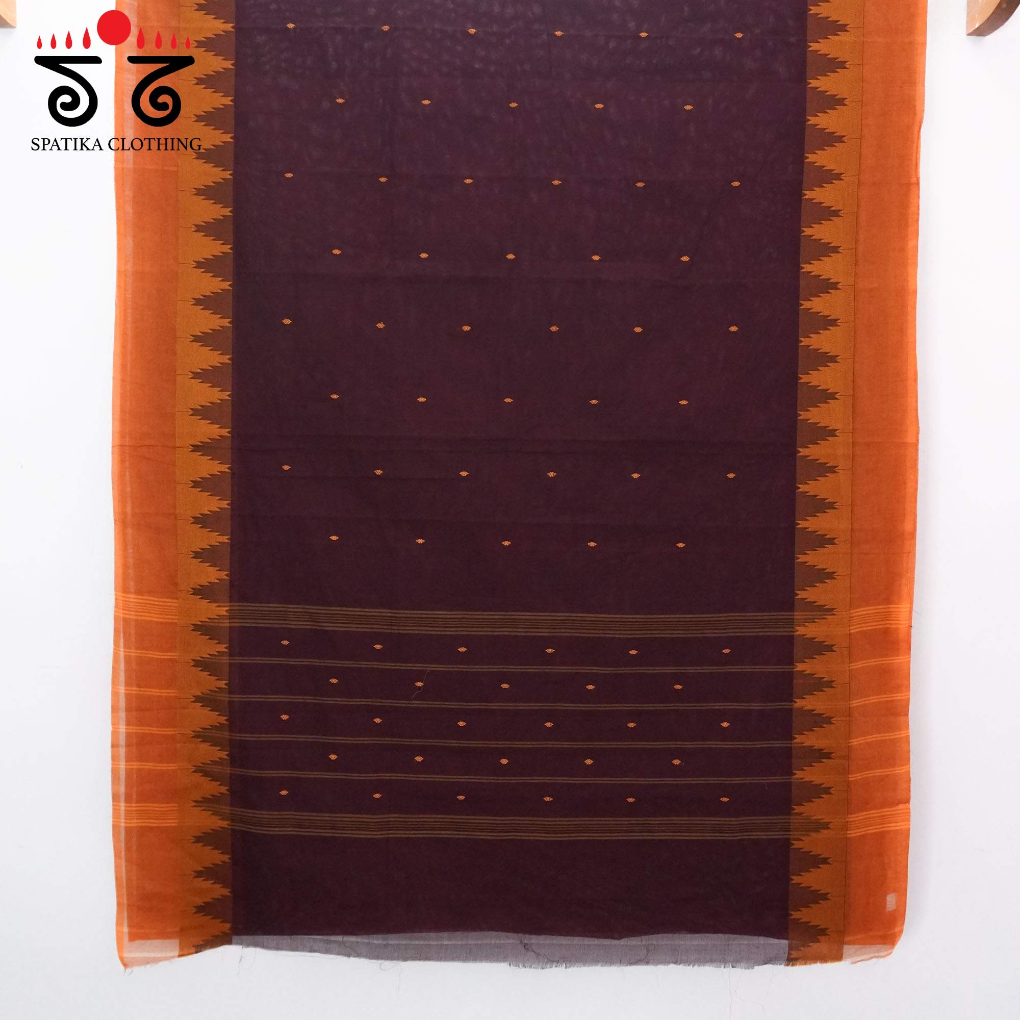Maroon Chettinad Cotton Saree
