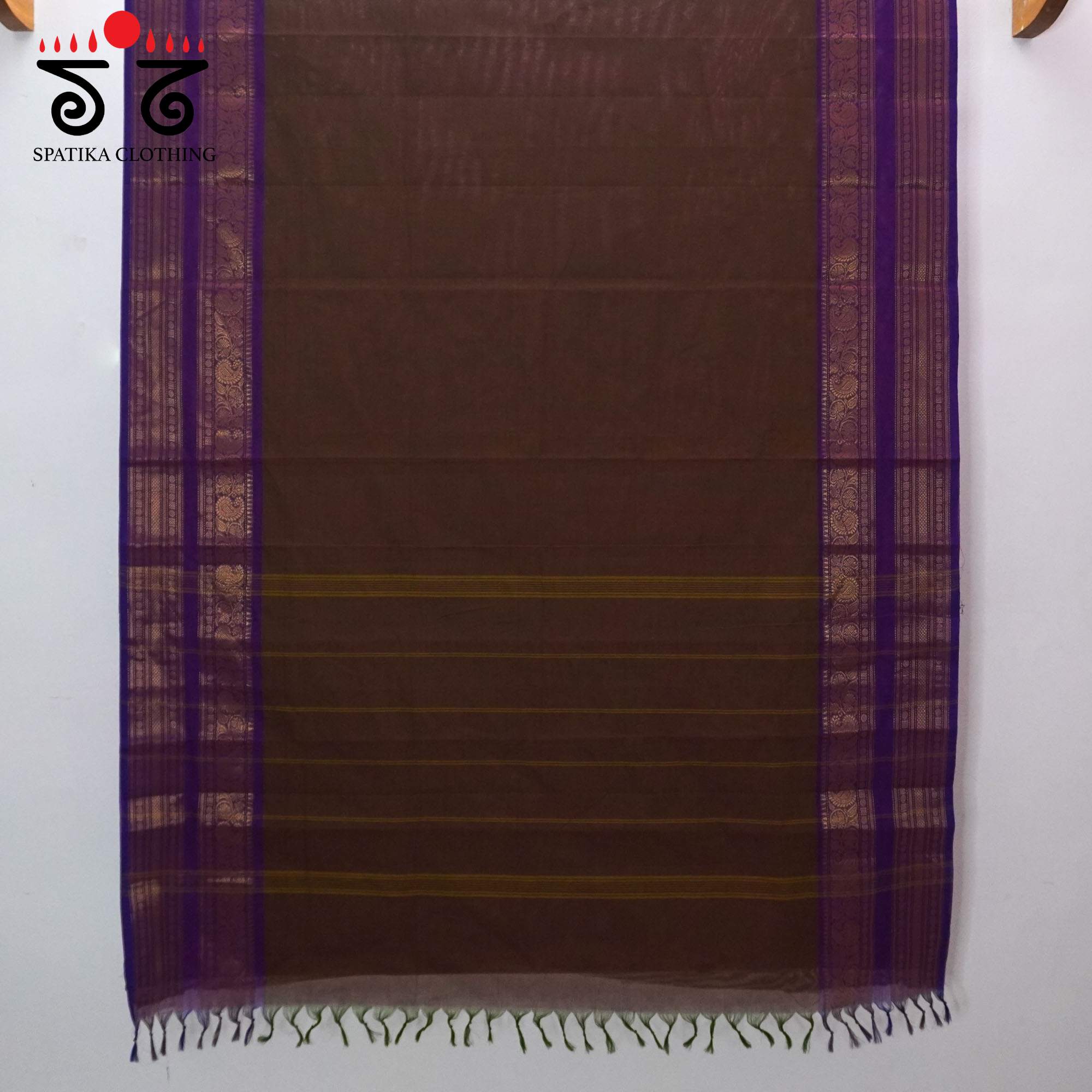 Brown Chettinad Cotton Saree