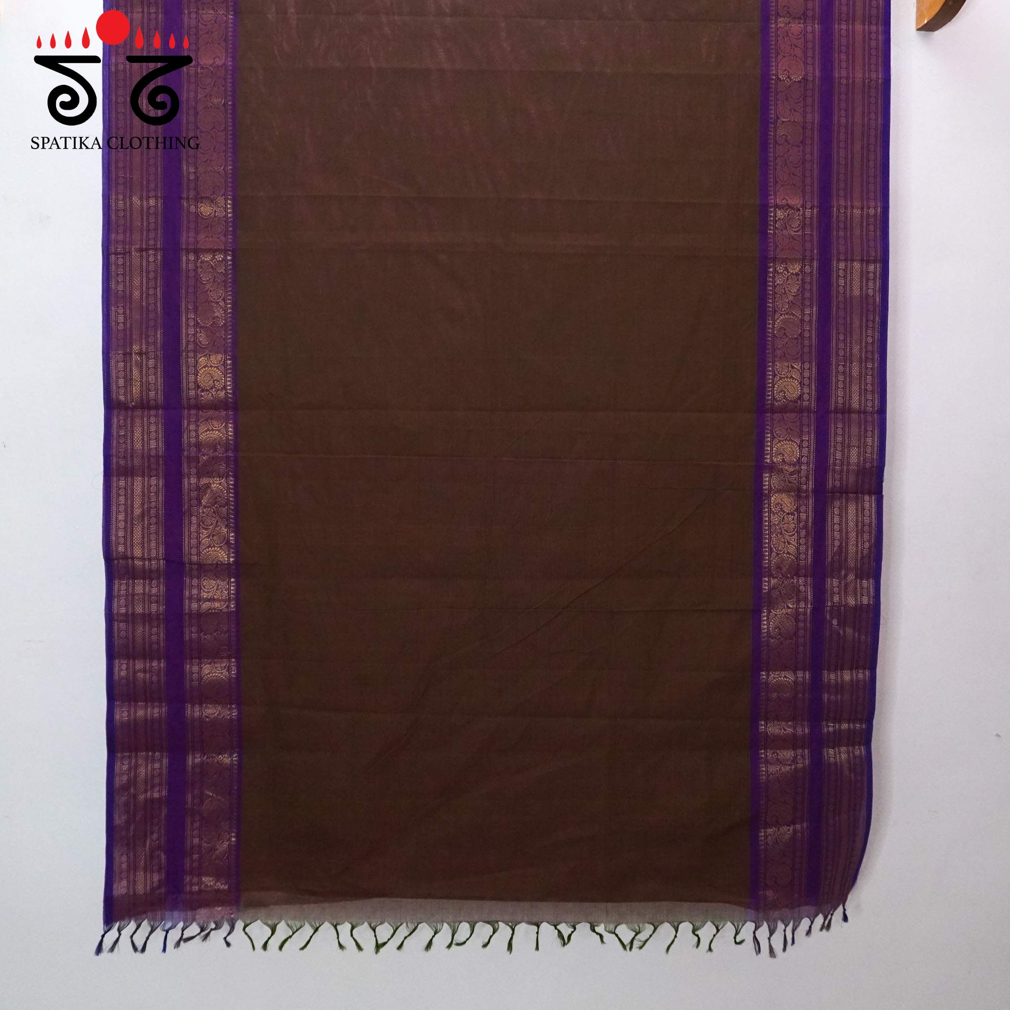 Brown Chettinad Cotton Saree