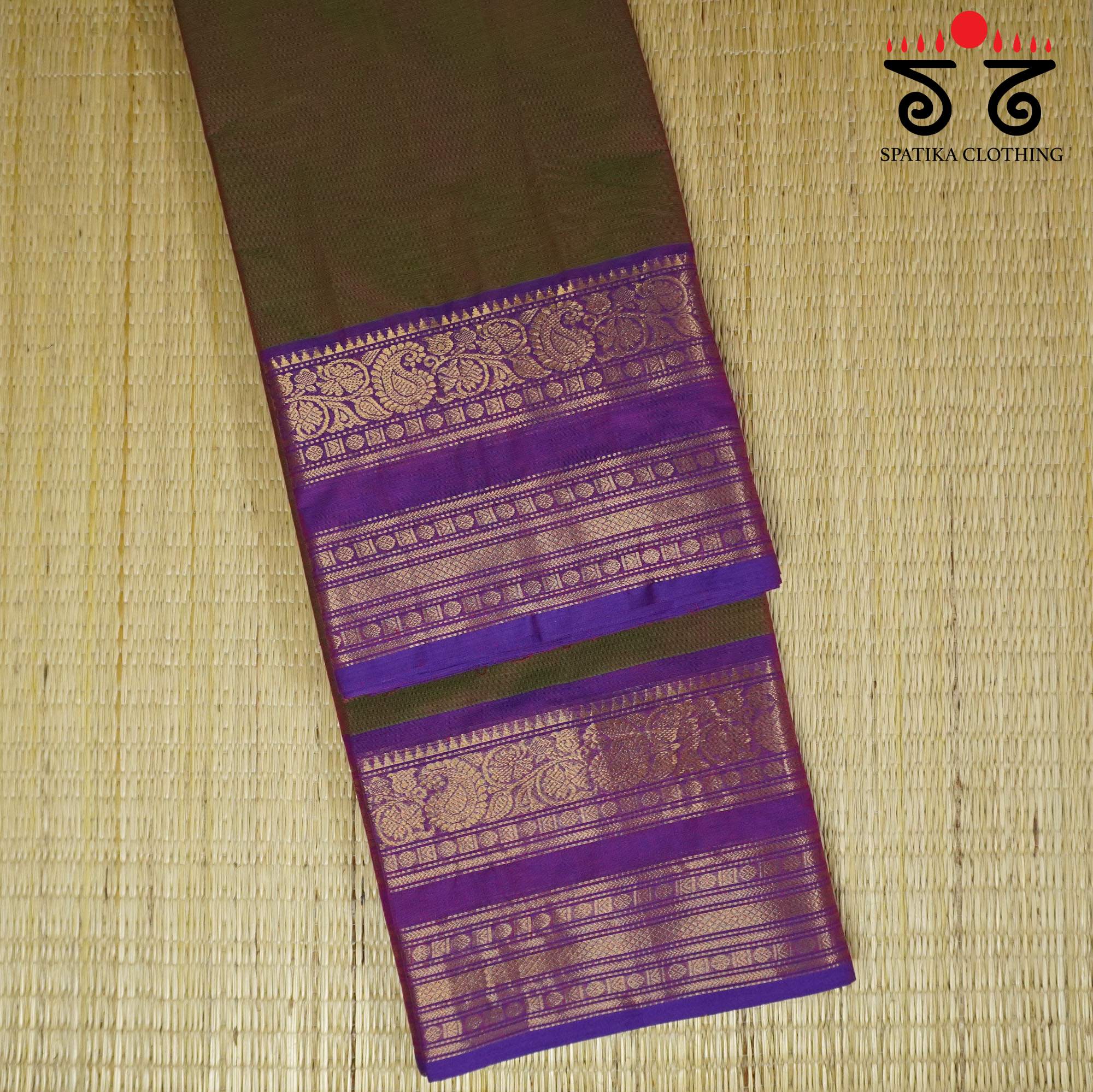 Brown Chettinad Cotton Saree