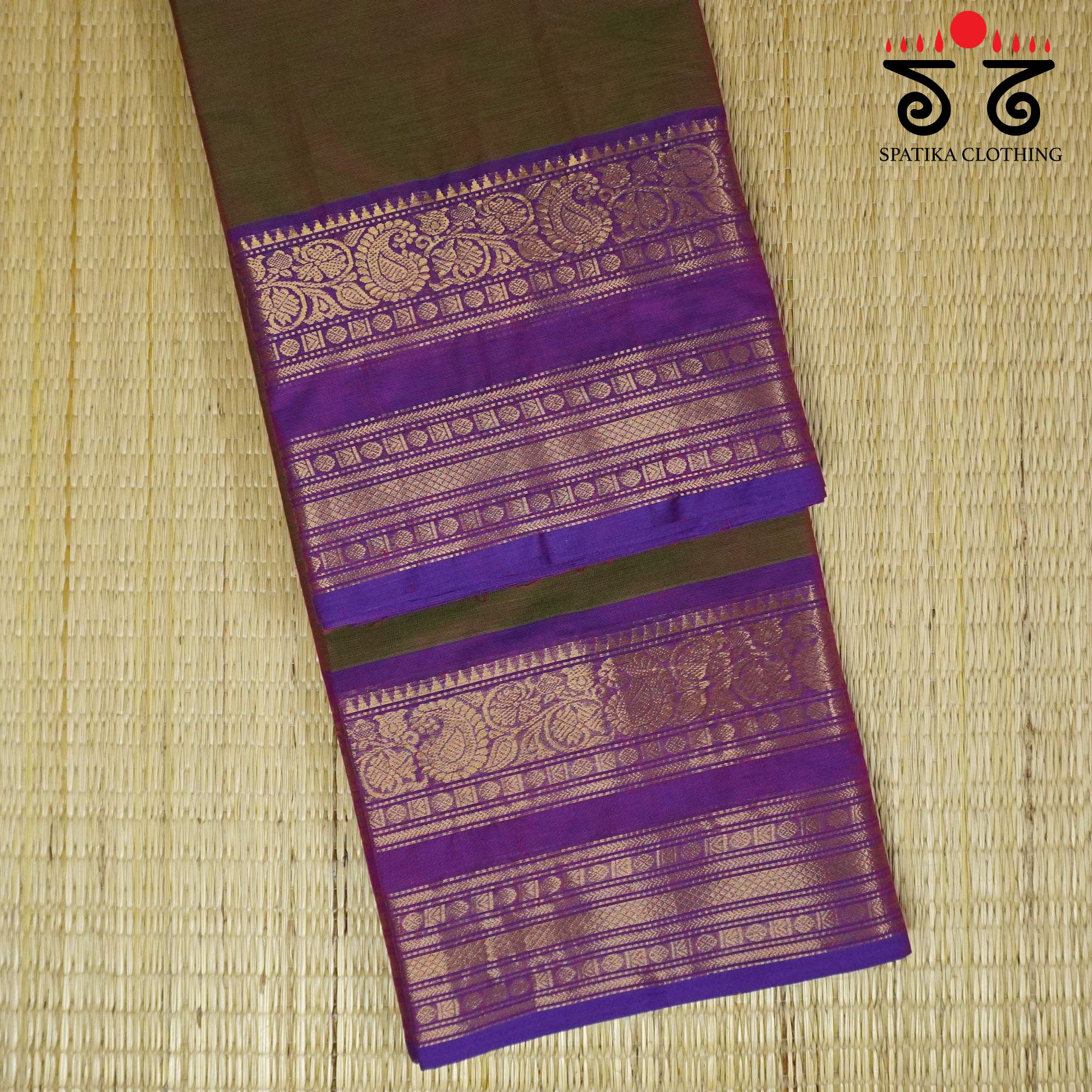 Brown Chettinad Cotton Saree