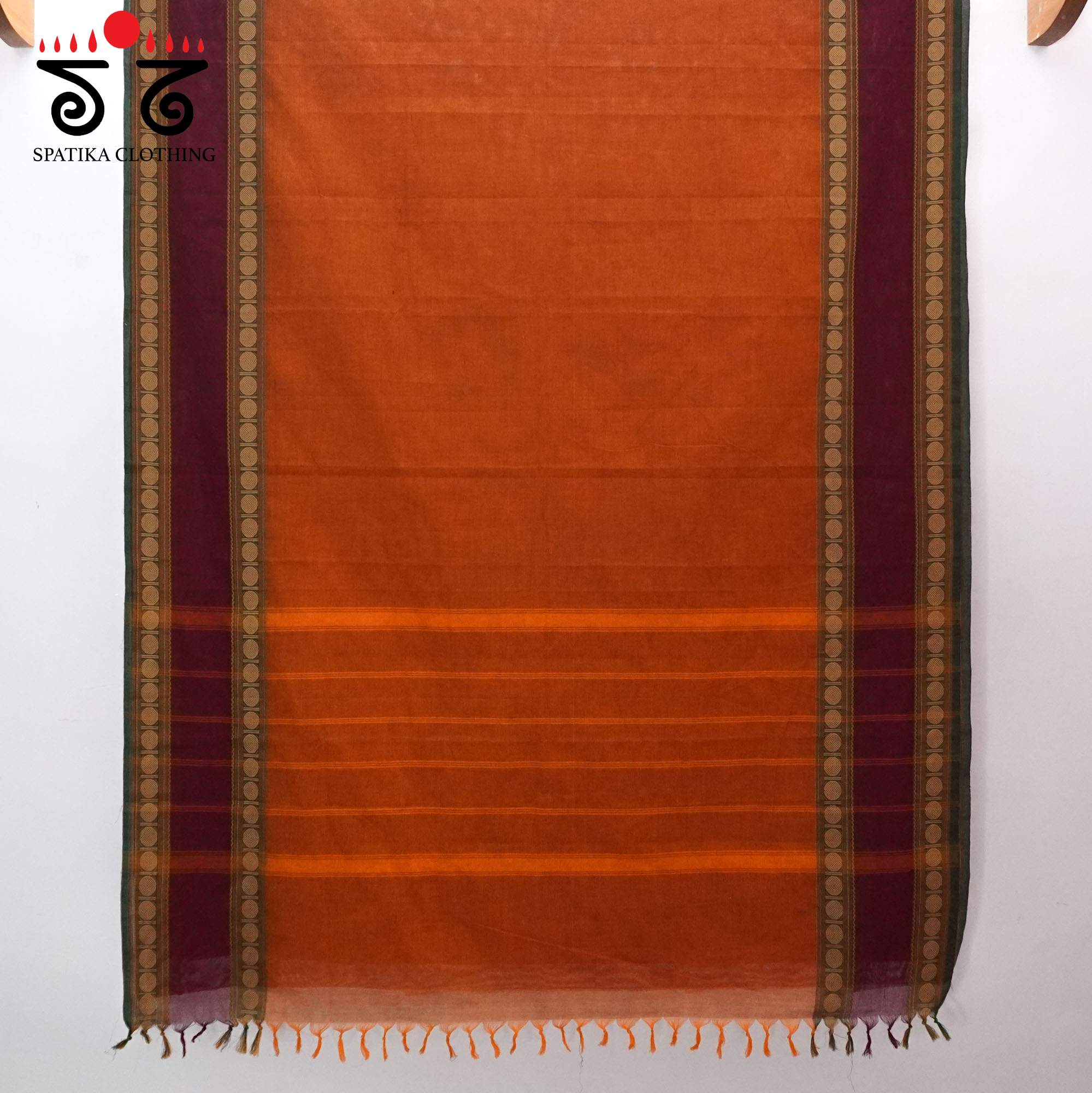Orange Chettinad Cotton Saree