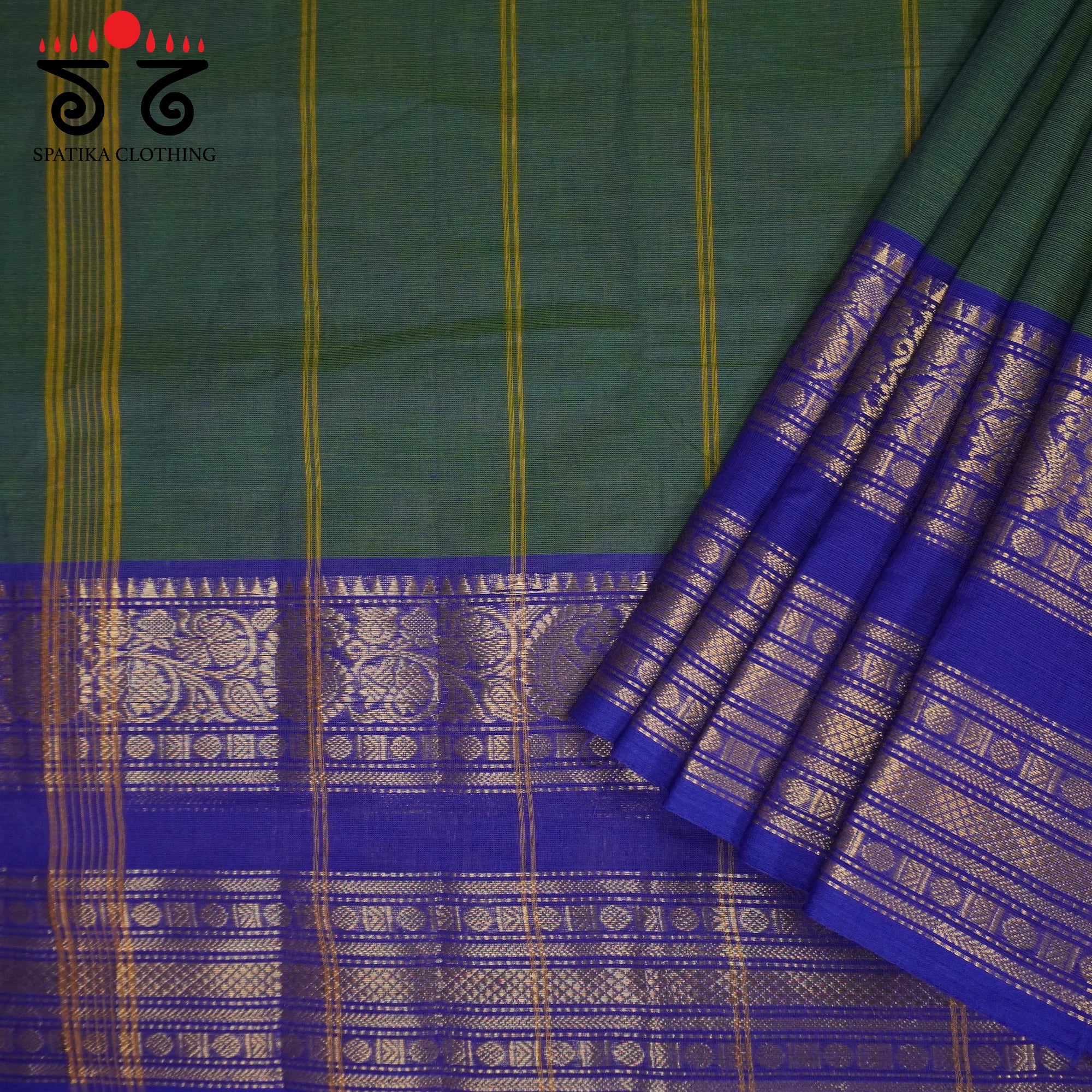 Green Chettinad Cotton Saree