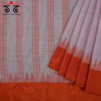 Pink Ponduru Handspun Saree - With Silk border