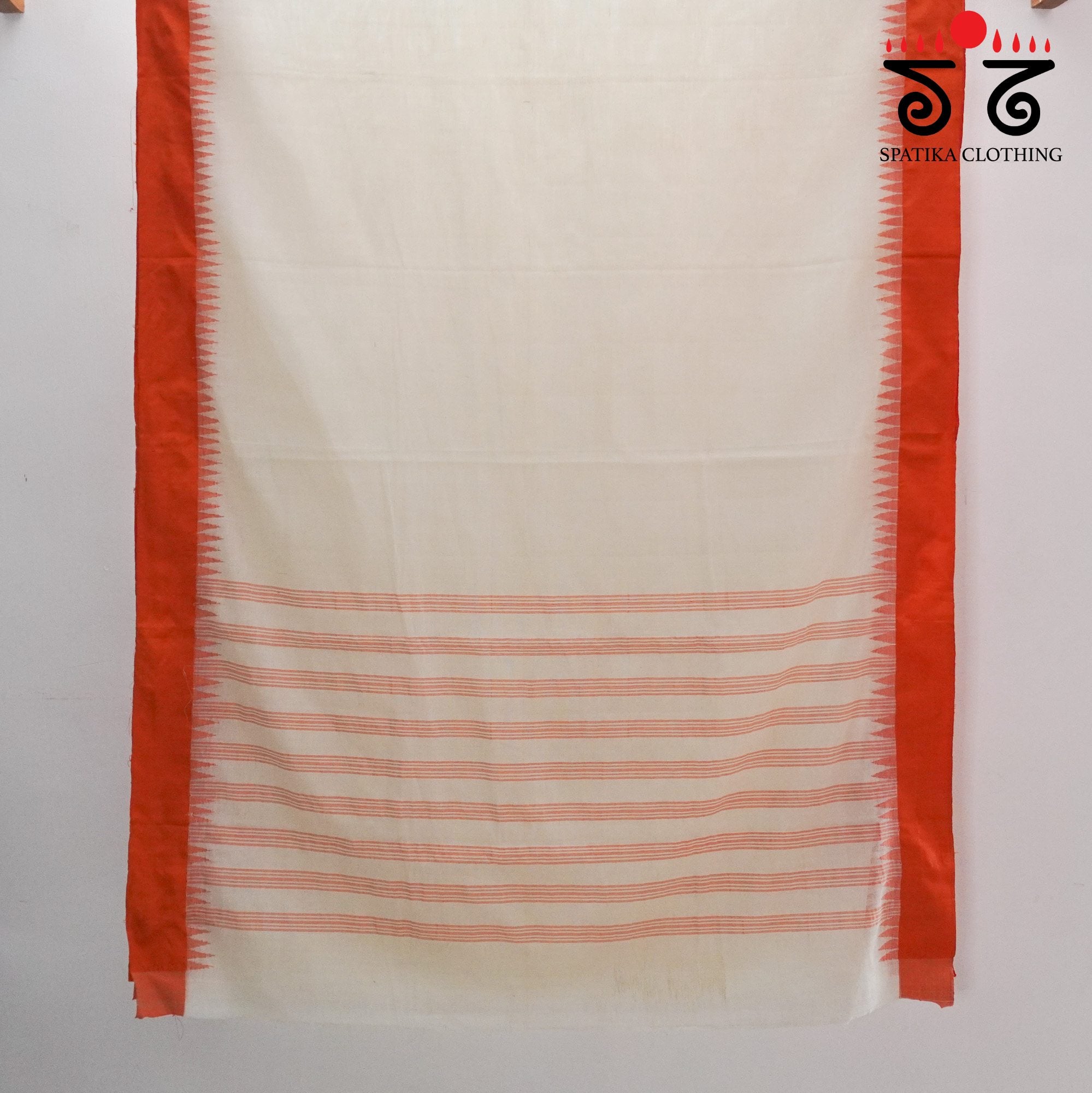 Off white Ponduru Handspun Saree - With Silk border