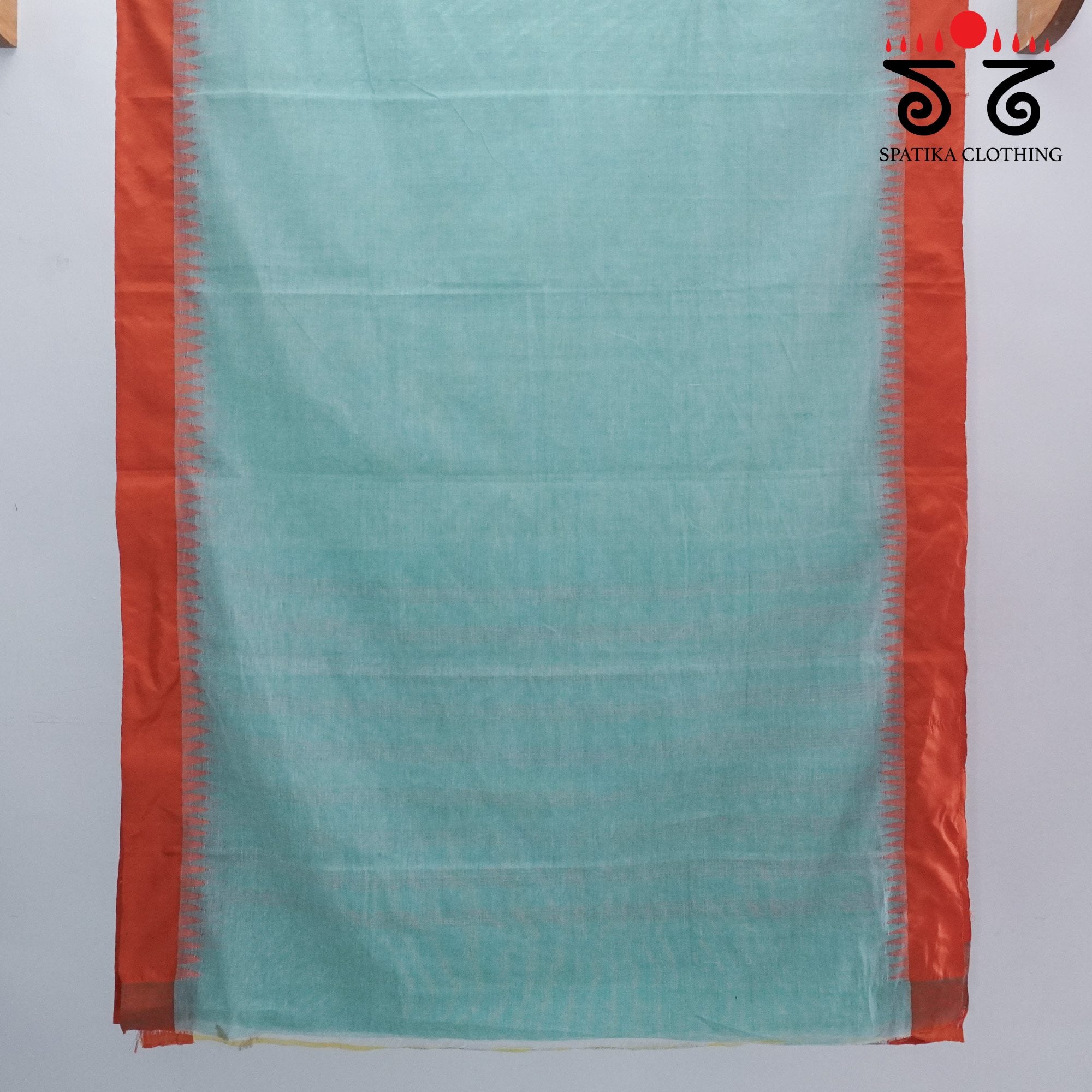 Blue Ponduru Handspun Saree - With Silk border