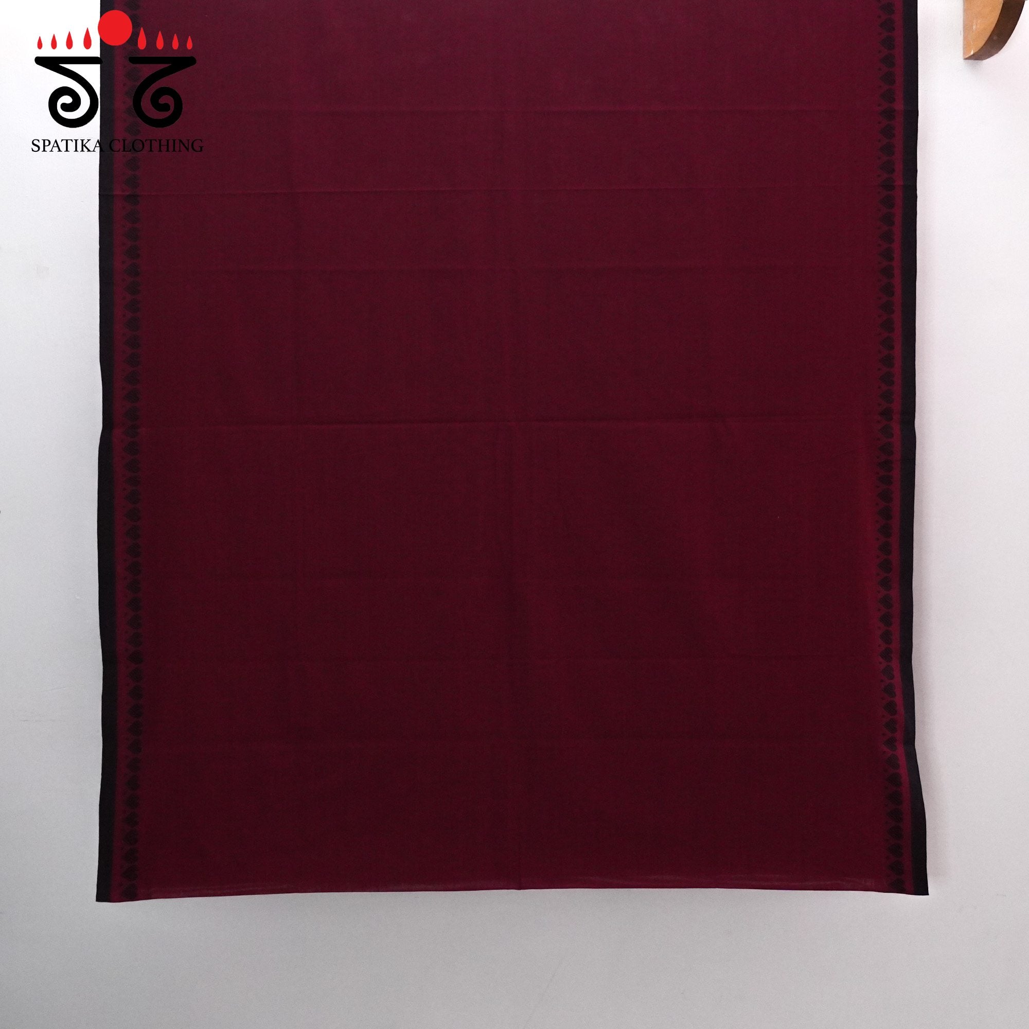 Red Begampur Handwoven Cotton Saree New!