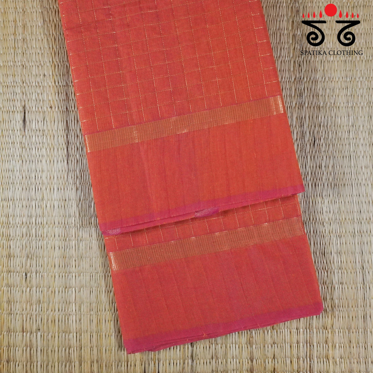 Peach South Cotton Saree