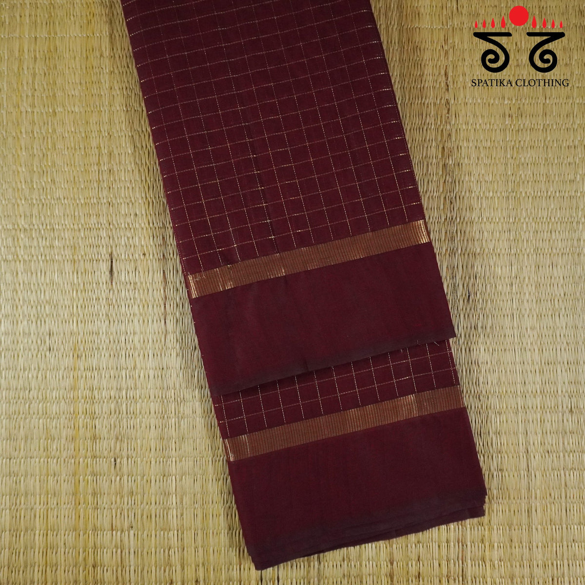 Maroon South Cotton Saree