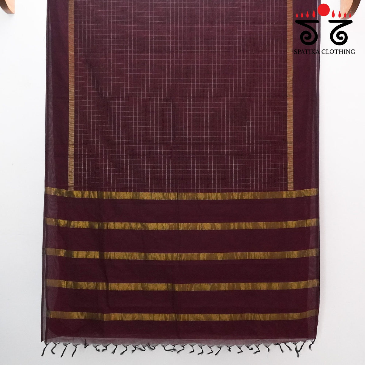 Maroon South Cotton Saree