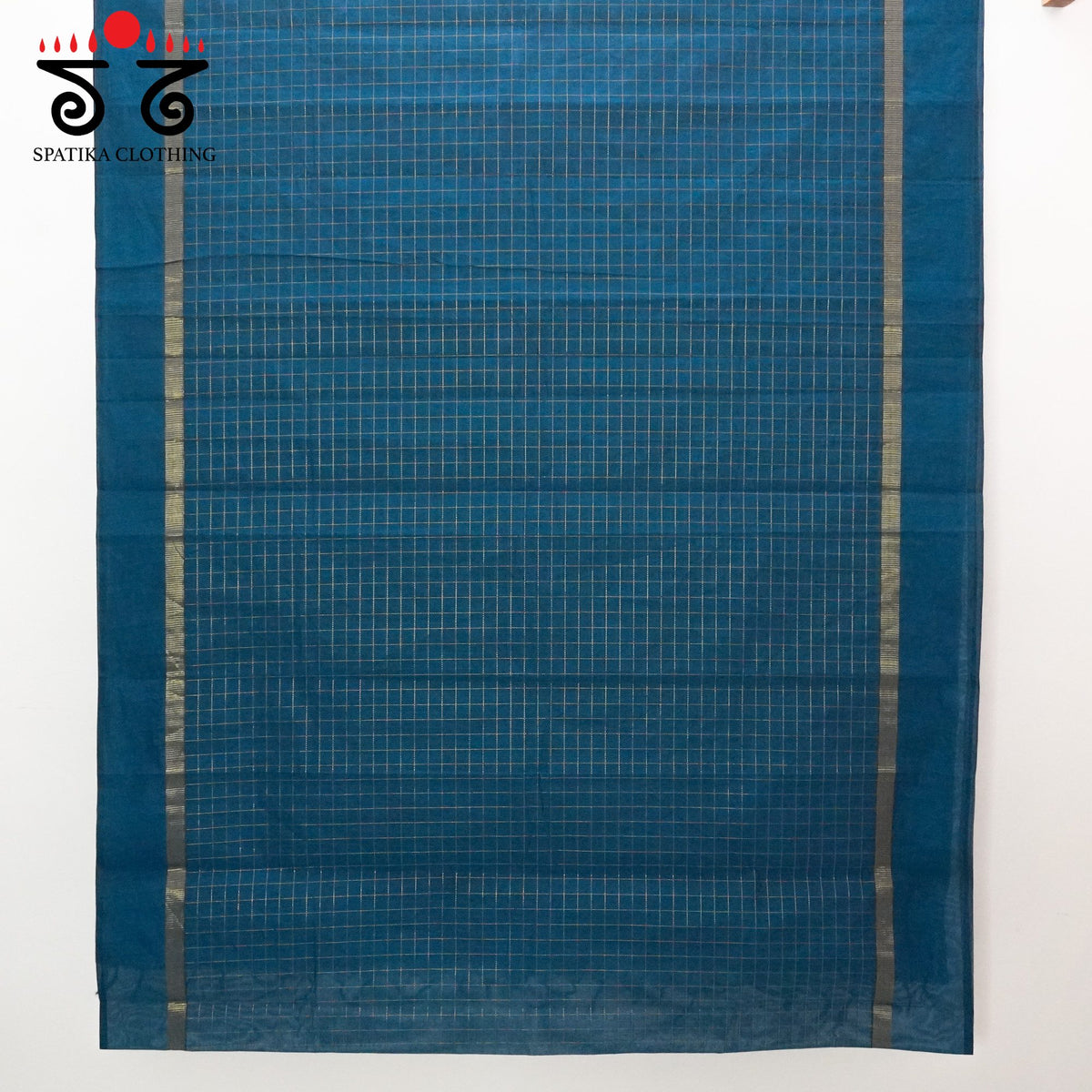 Blue South Cotton Saree
