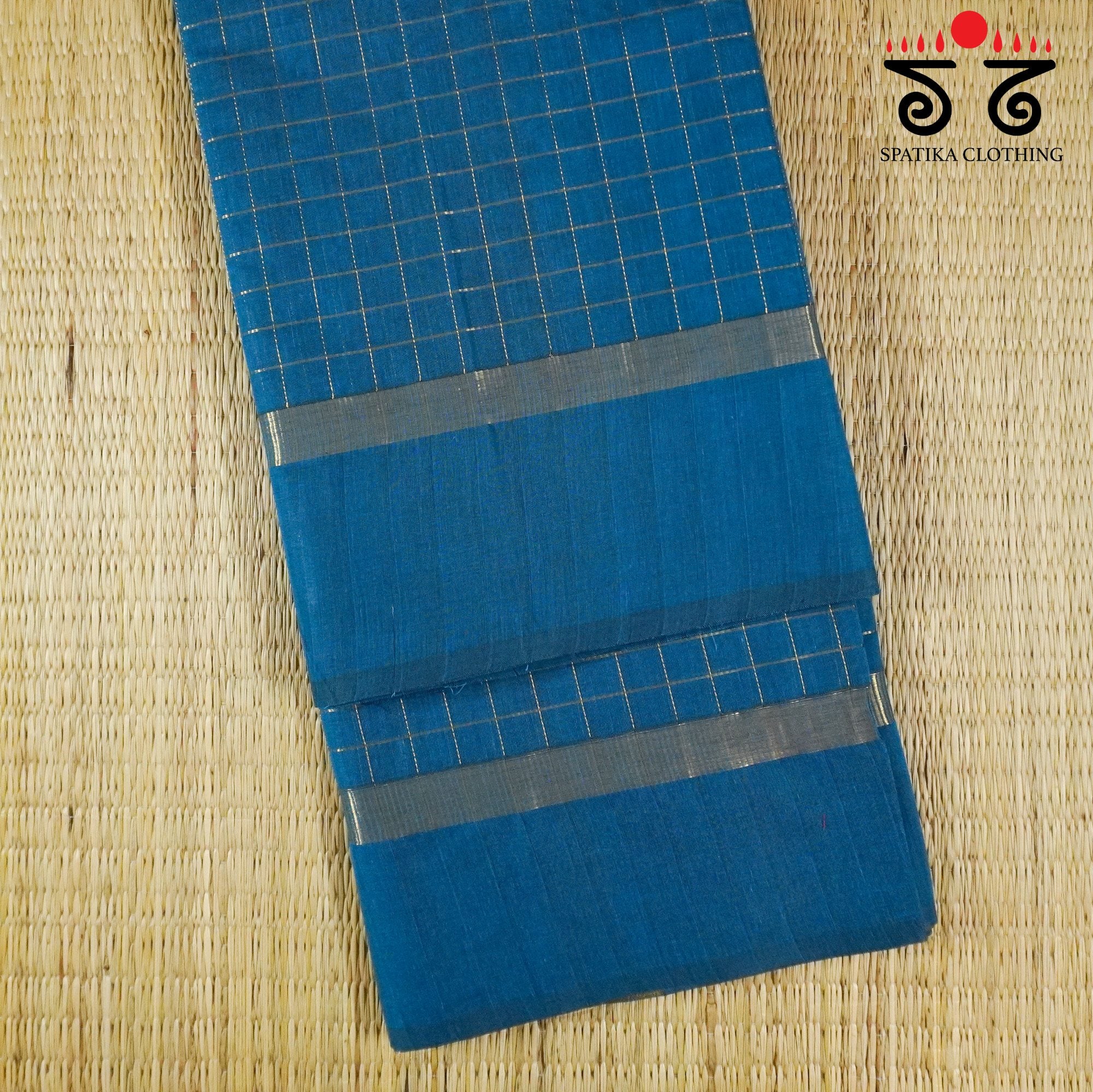 Blue South Cotton Saree